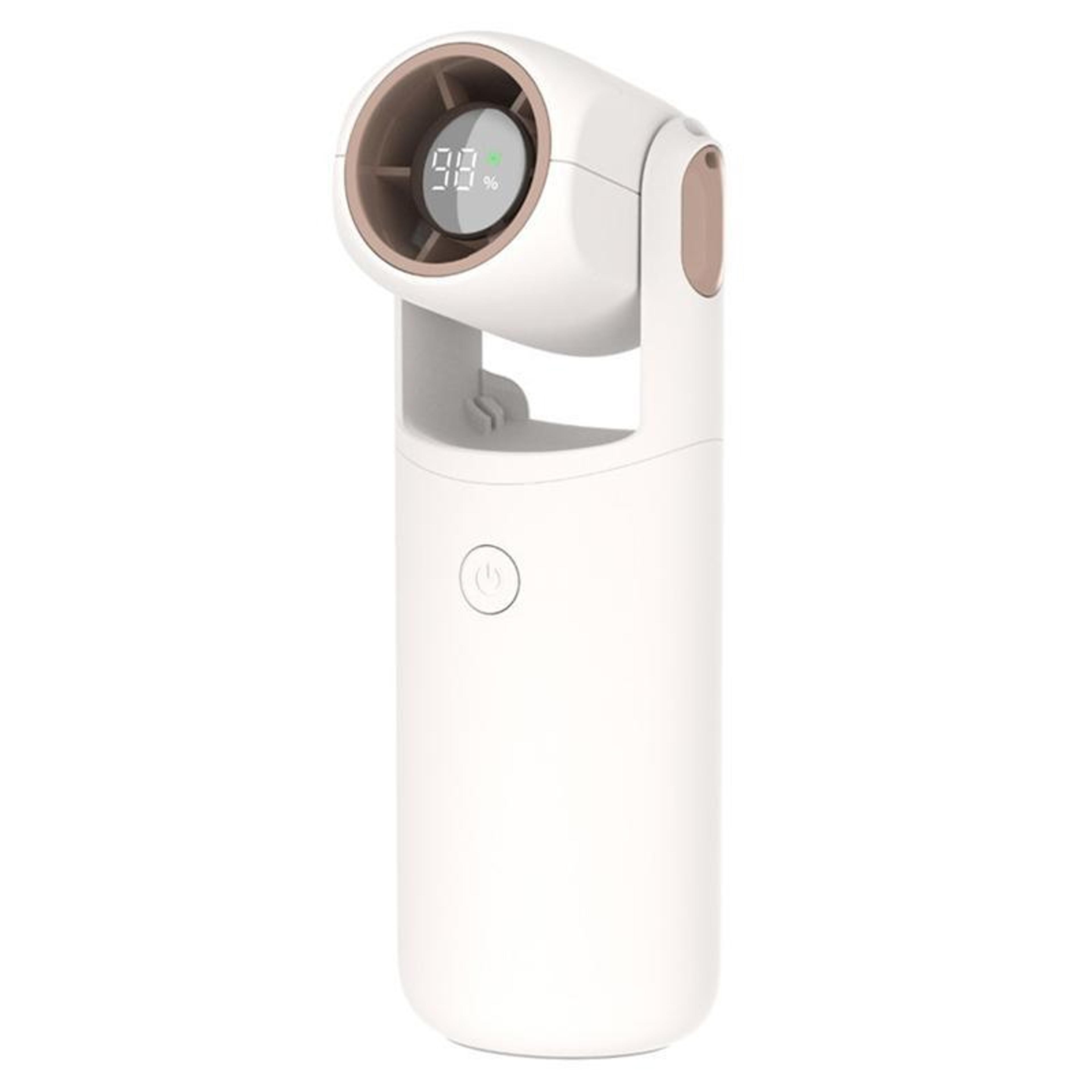 f03 high speed handheld fan with digital display, foldable rechargeable portable fan