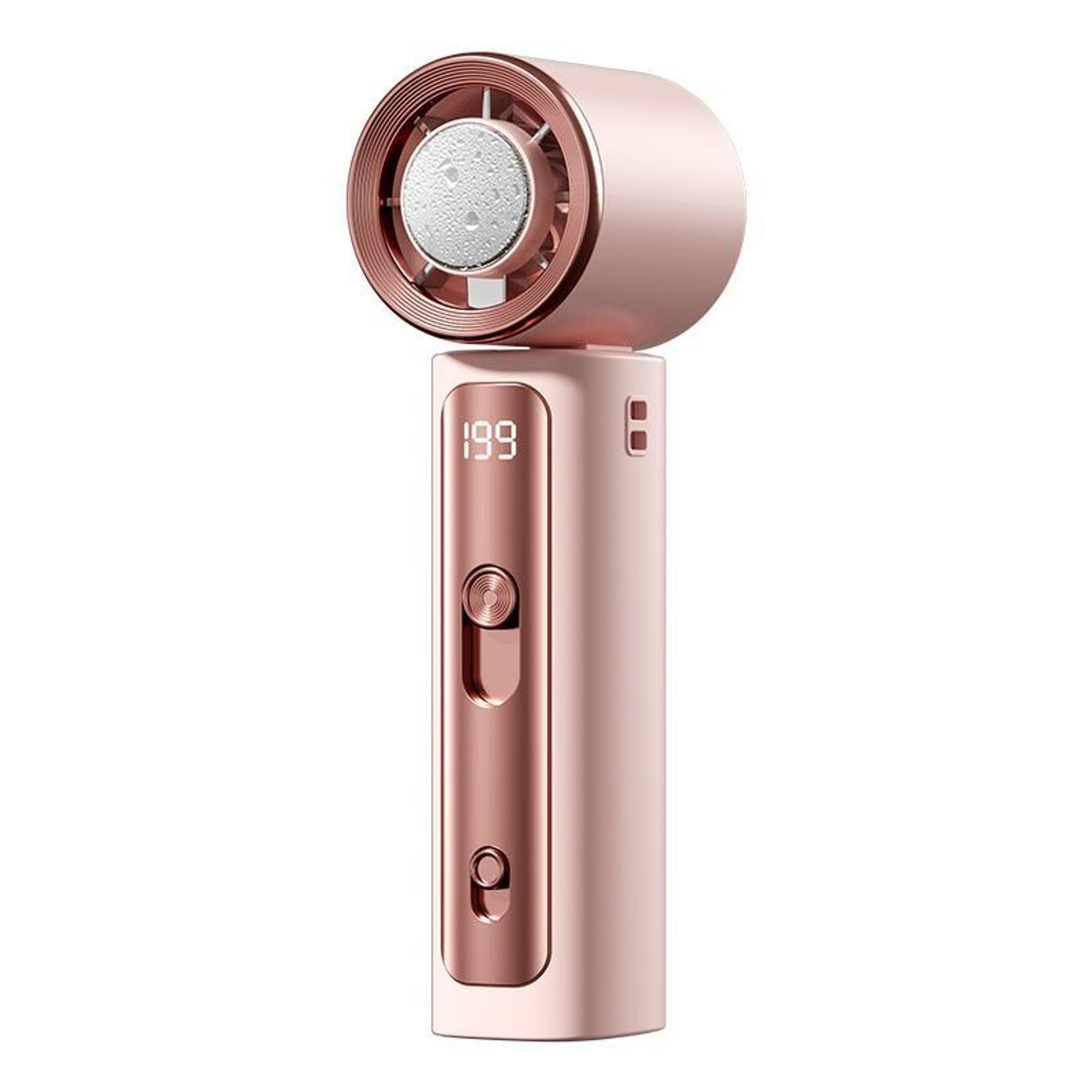y33 mini handheld fan with tec cooling fan technology, 199 speeds and digital display