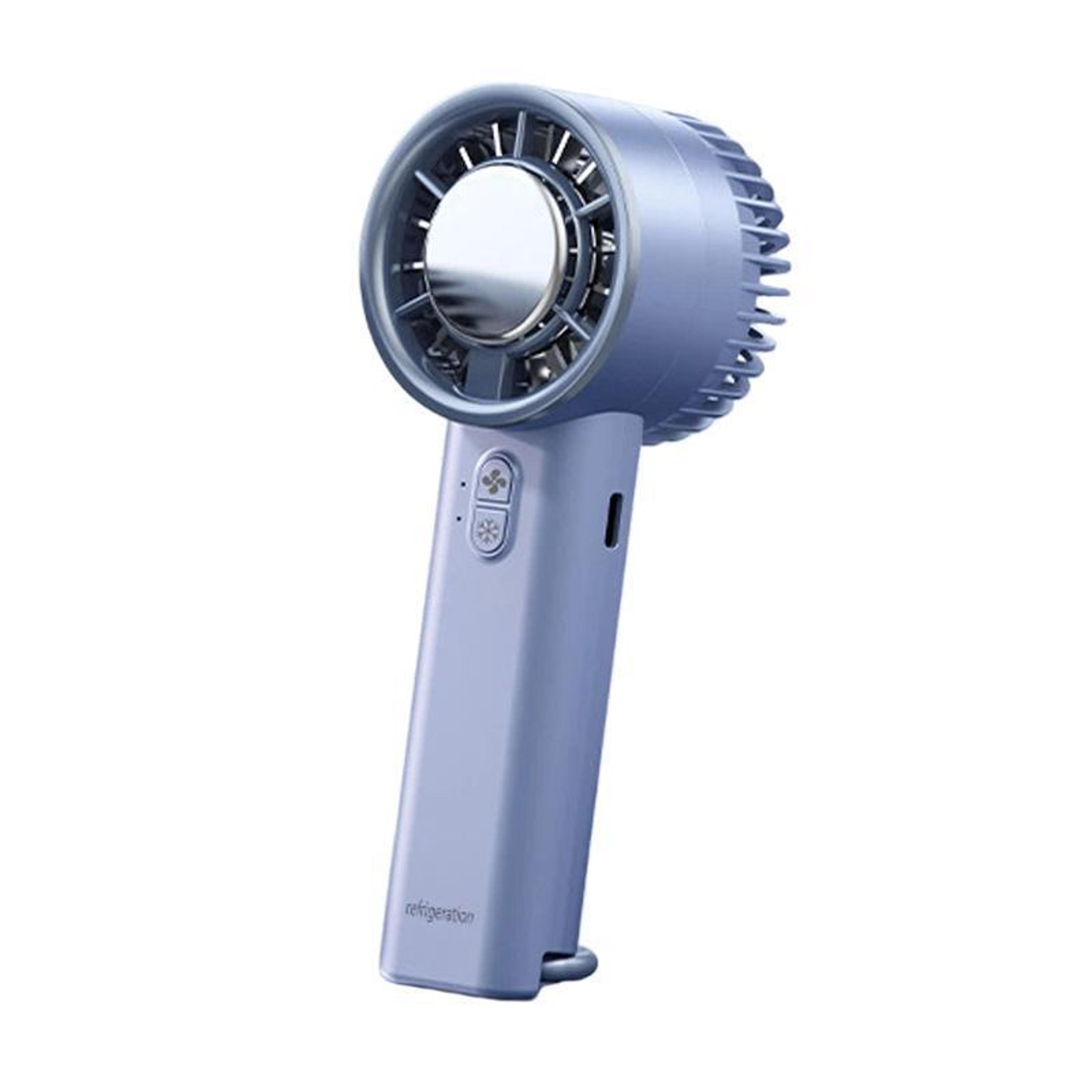 portable handheld fan with semiconductor cooling and high-speed turbo airflow