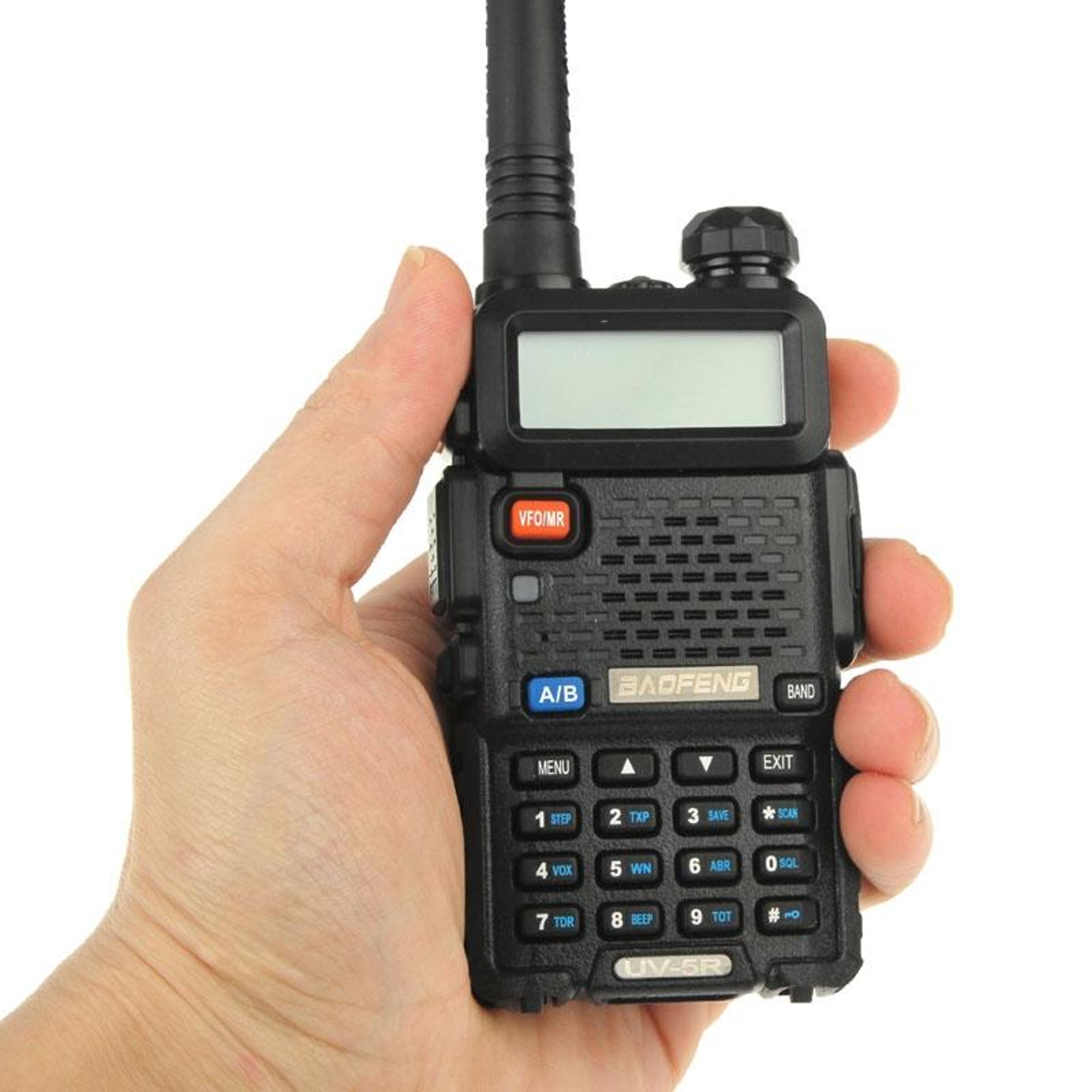 dual band walkie talkie 128 channel two way radio with vox and fm