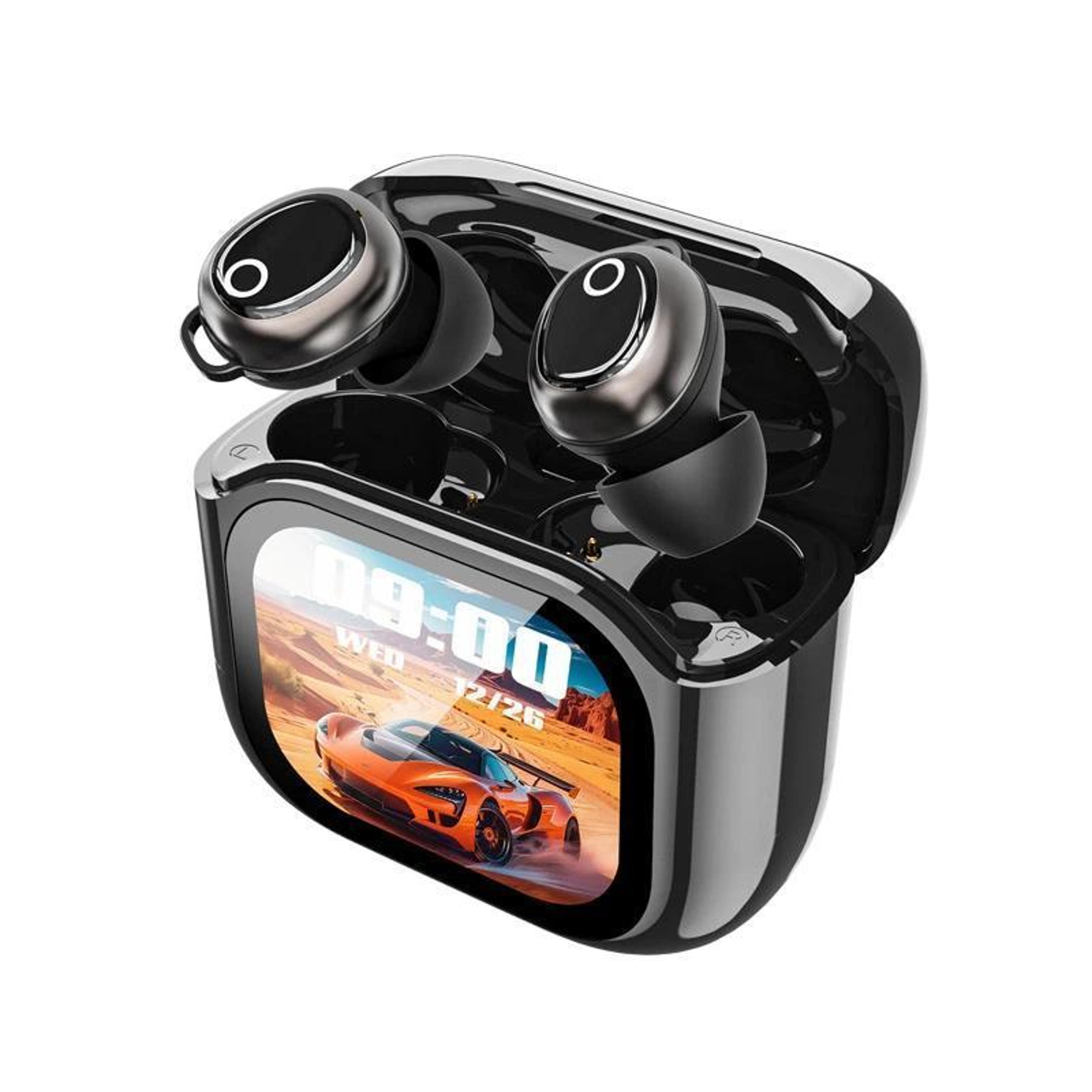 ai translation earbuds with touchscreen charging case, bluetooth 6.0 & noise reduction