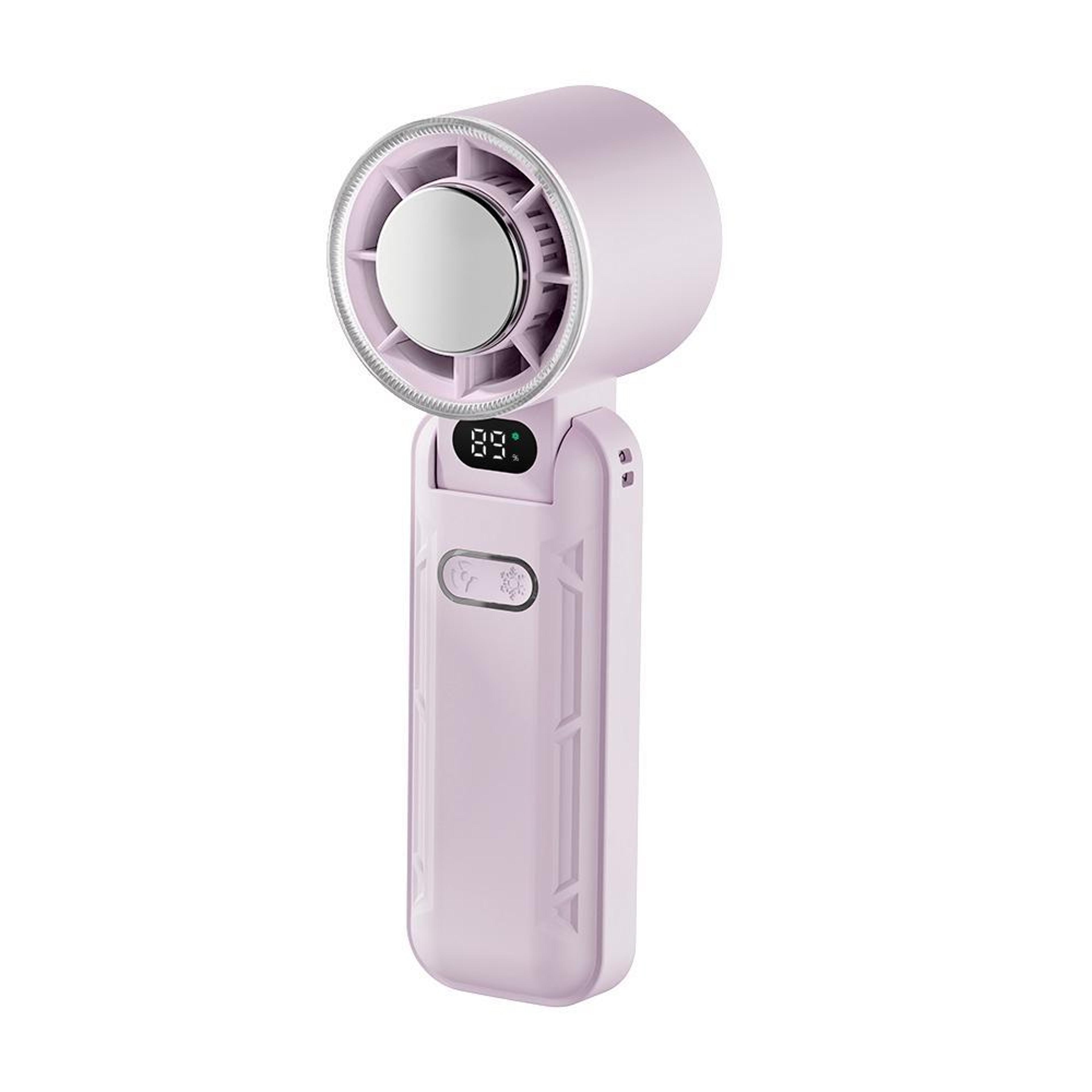 foldable portable handheld fan with ice cooling and 3600mah rechargeable battery