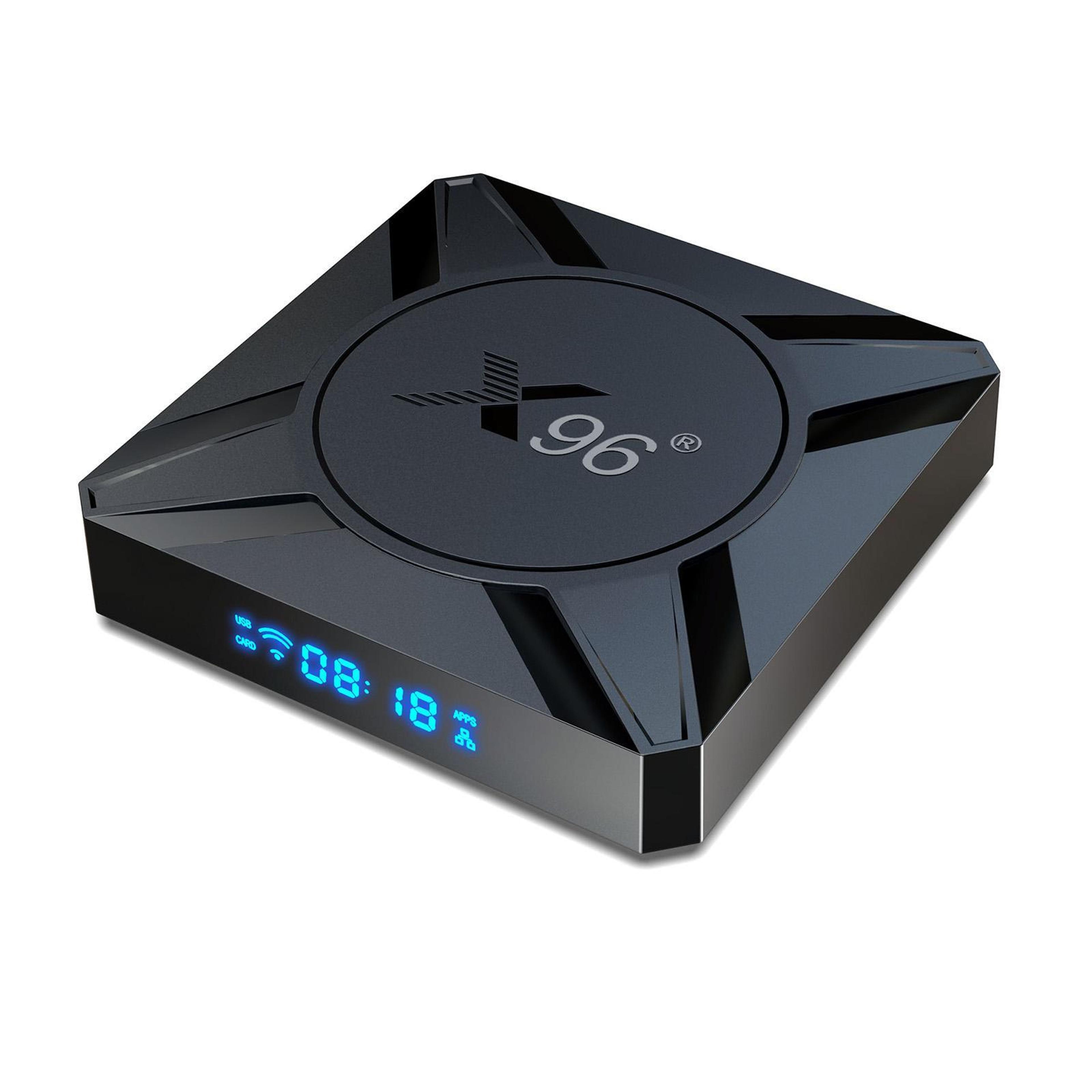 x96 m300 android 14 tv box with 4k hdr, 4gb ram, 32gb storage and dual-band wifi
