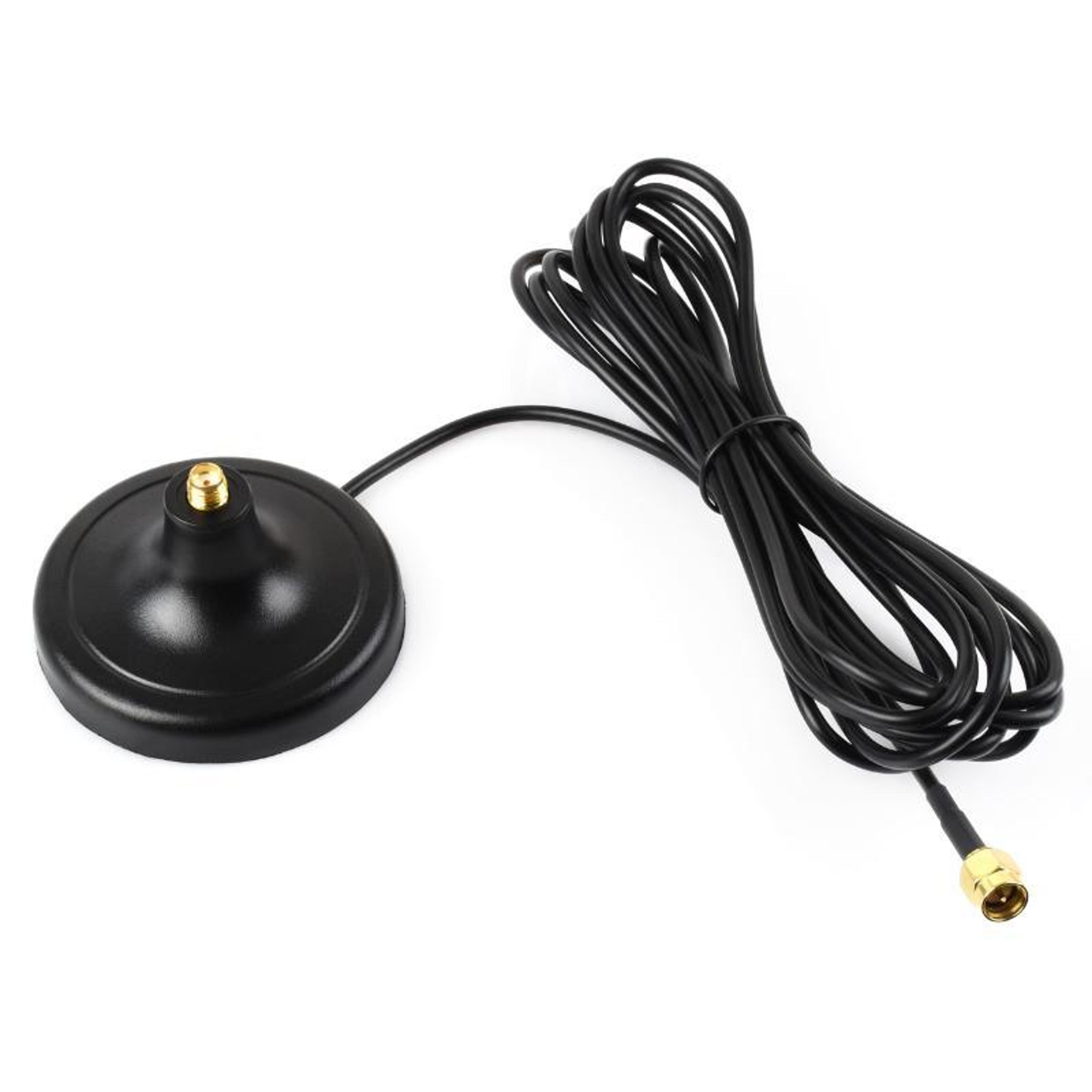sma magnetic antenna base with 3m rg174 coaxial cable for gnss, gps and cellular antennas