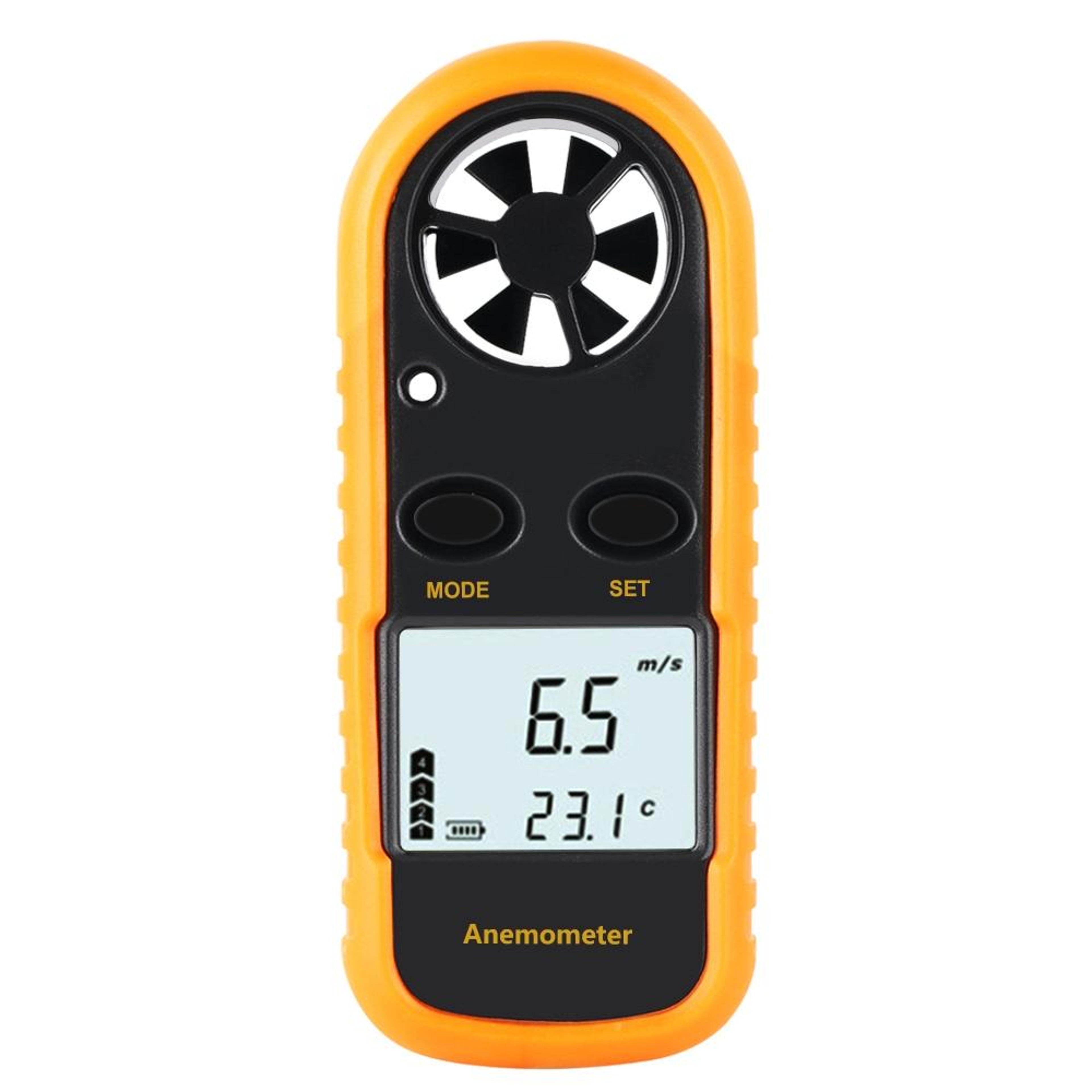 digital anemometer wind speed meter with temperature and beaufort scale