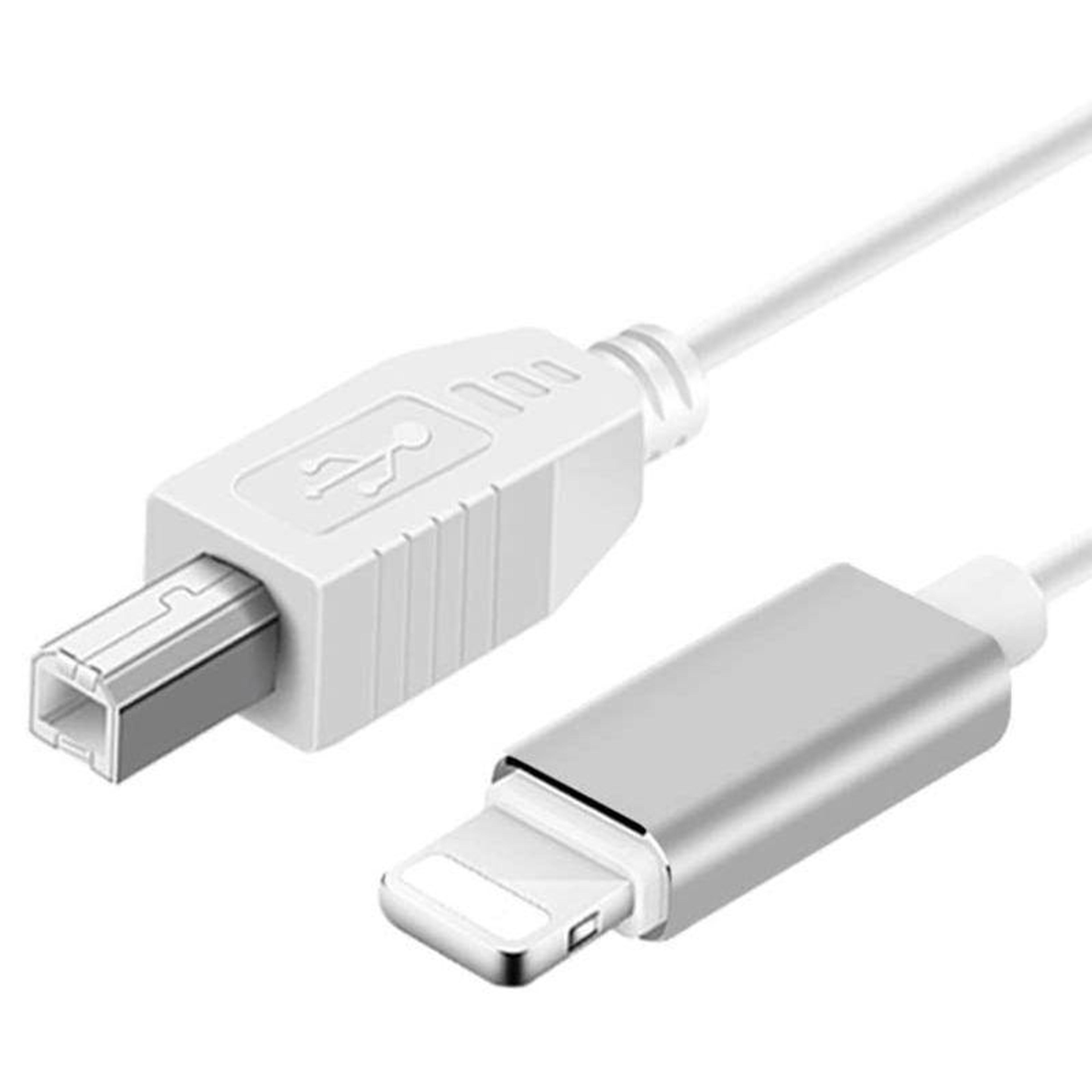 1m lightning to usb-b midi cable for iphone and ipad, plug-and-play midi instrument adapter