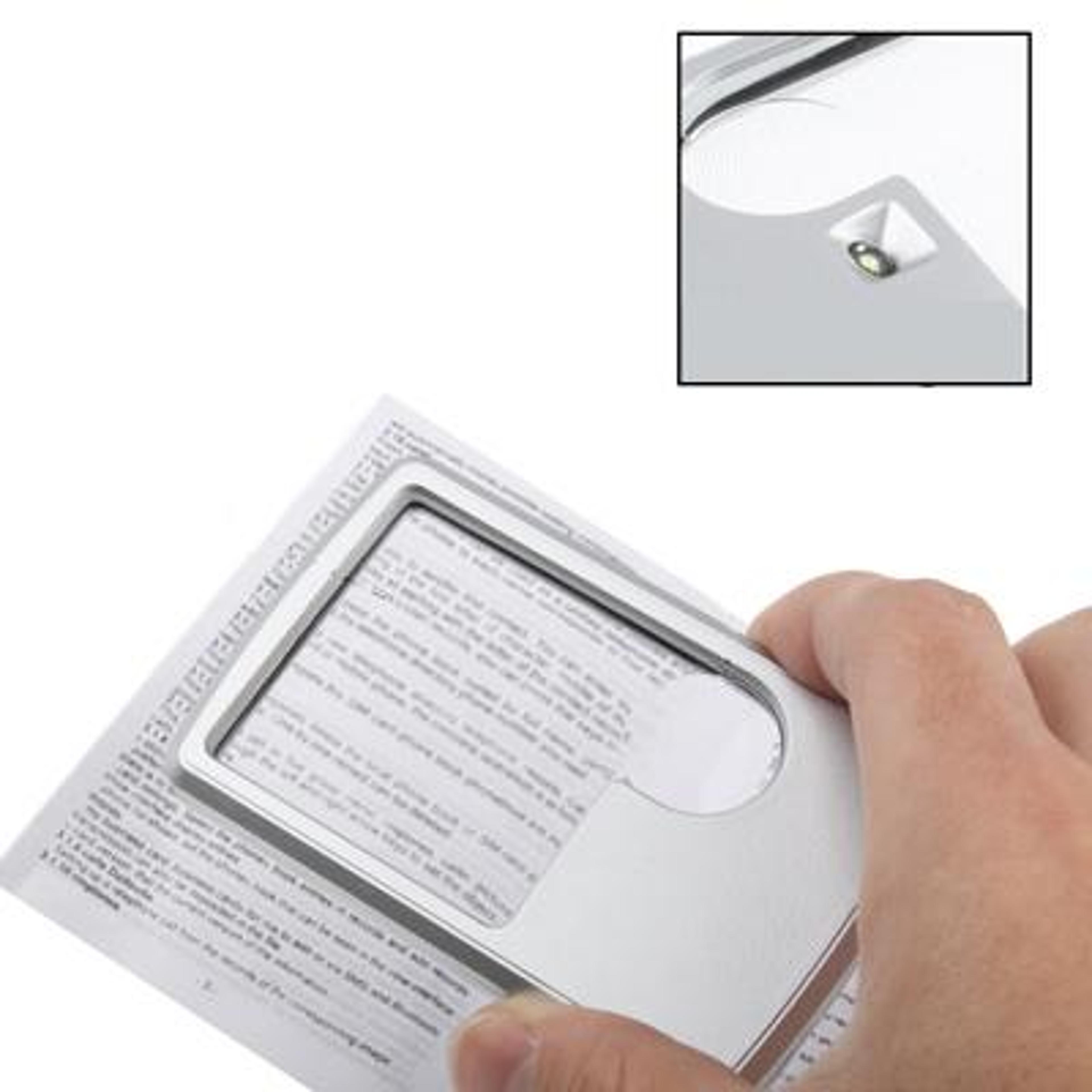 led pocket magnifier credit card size reading and jewelry magnifying glass