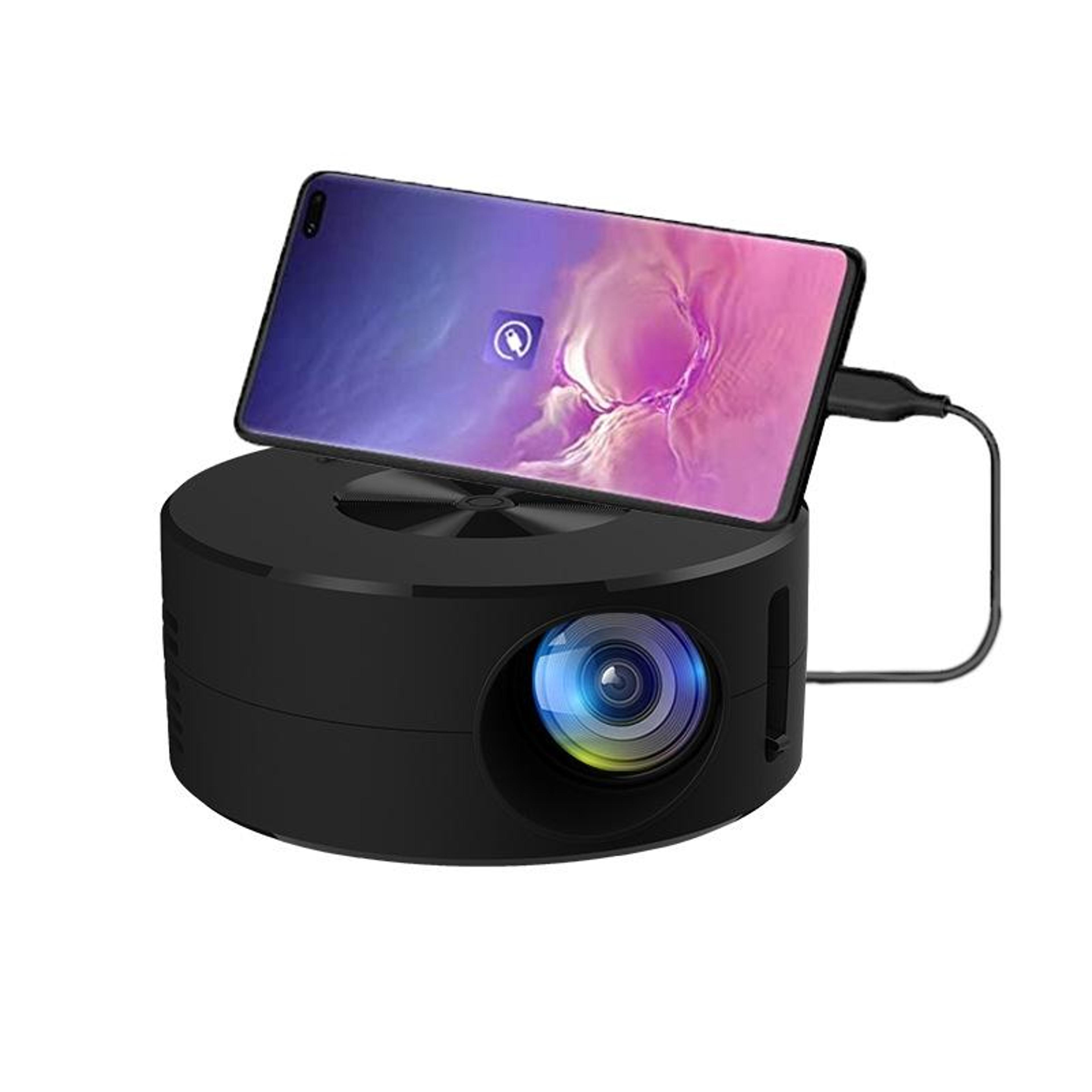 yt200 portable mini projector with phone screen mirroring and 100-inch display