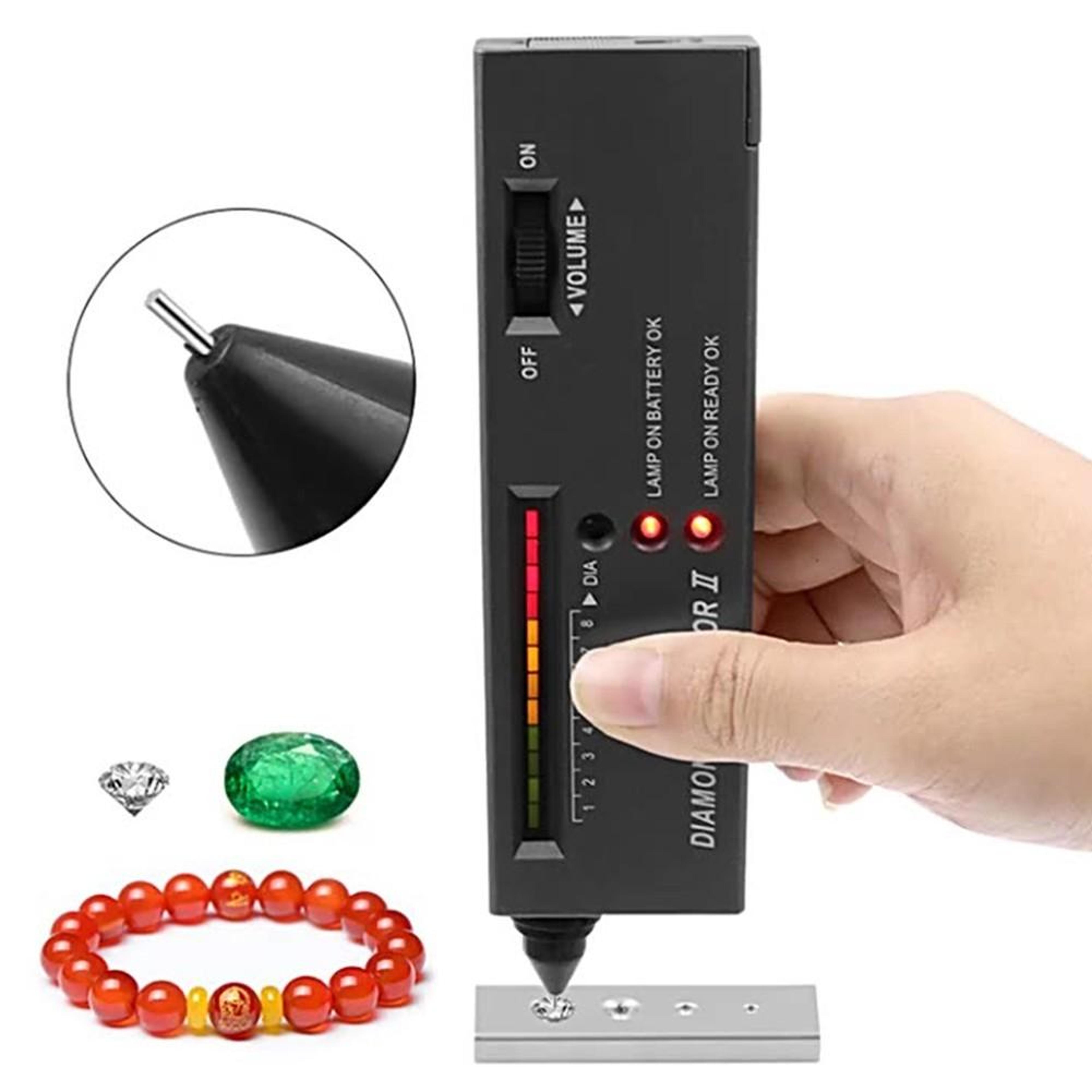 diamond tester pen with thermal conductivity meter for gemstone identification
