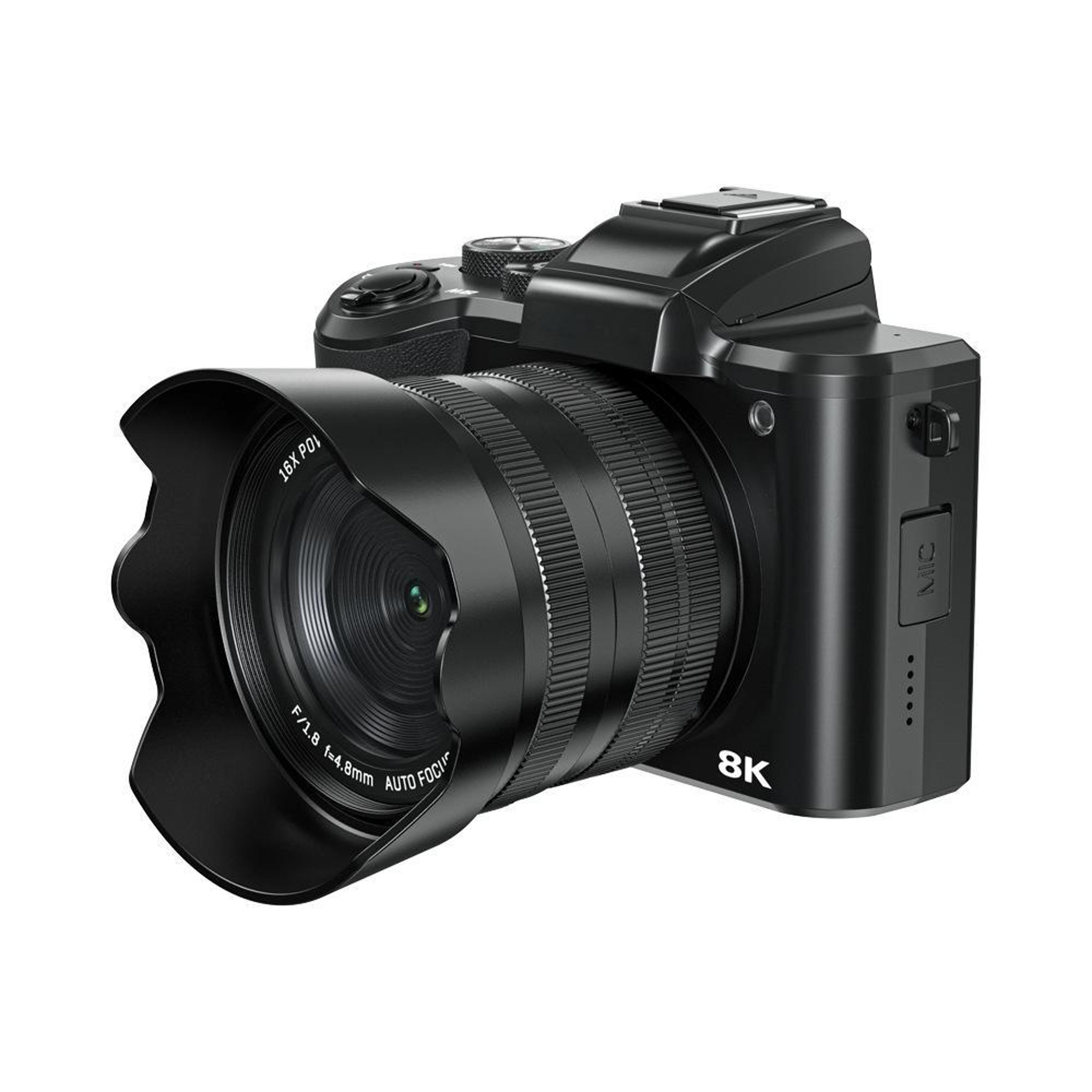 8k camcorder with 48mp dual camera, touchscreen, wifi and image stabilization