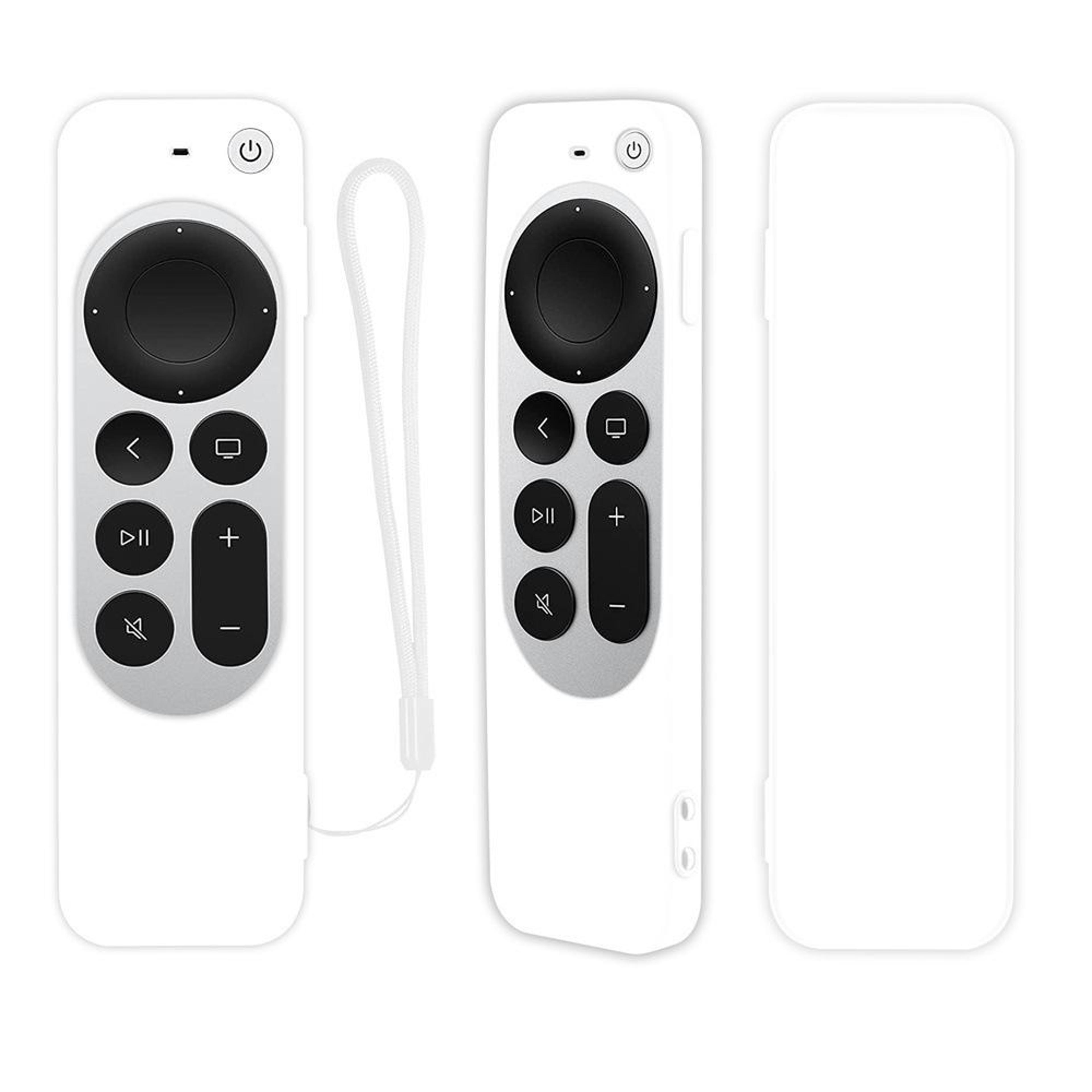 apple tv siri remote silicone case with protective cover and wrist strap