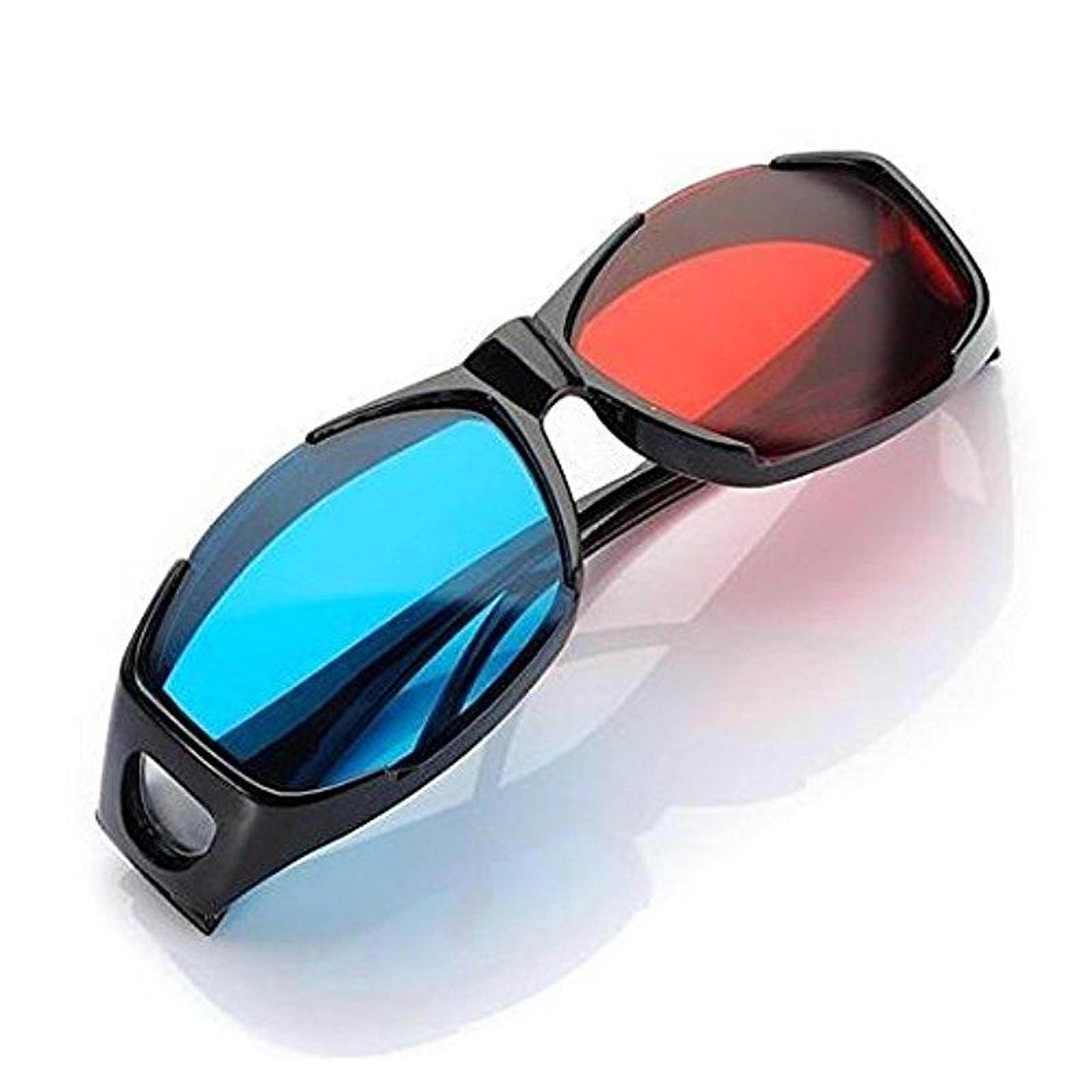 red blue anaglyph 3d glasses for movies, games and photos