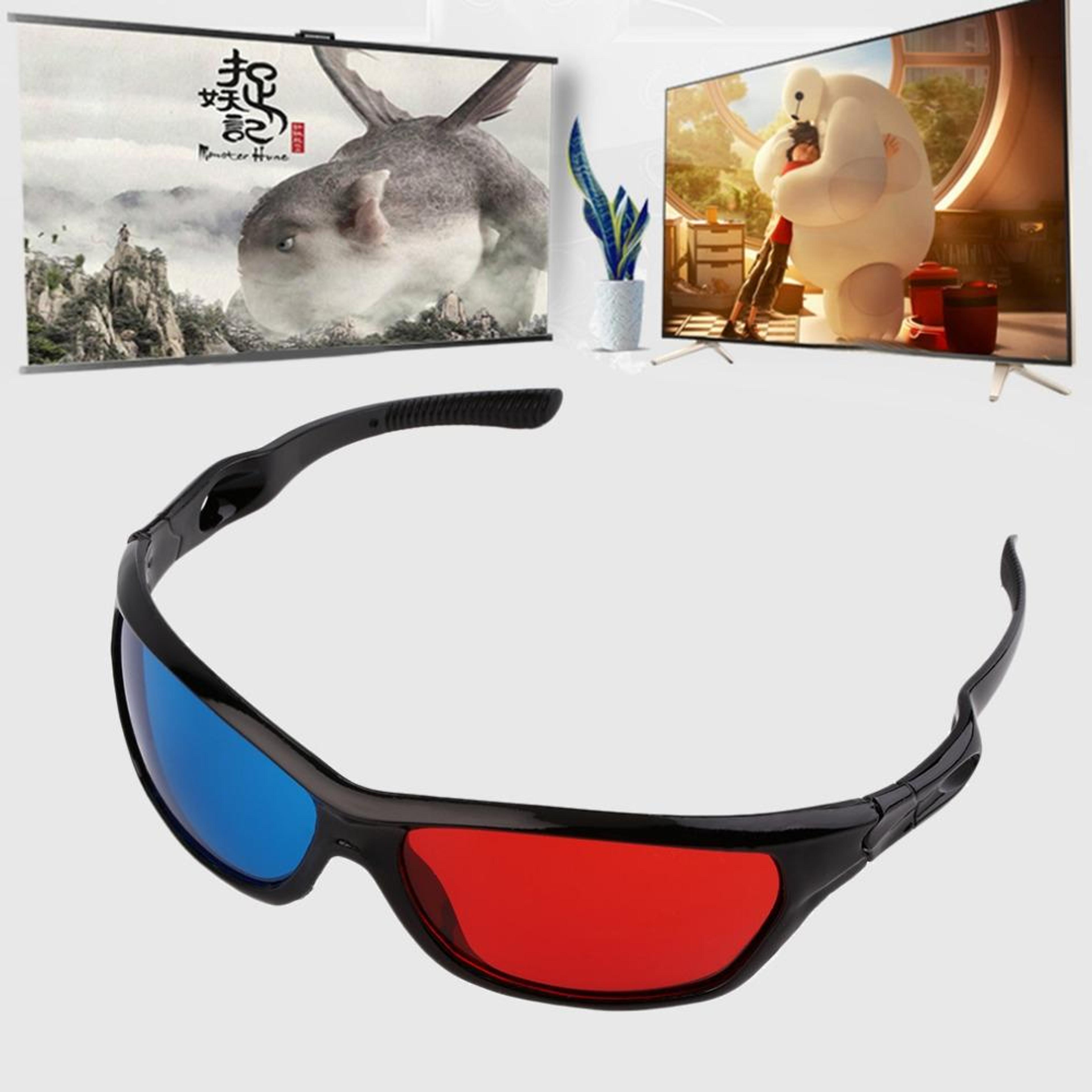 2 pcs red blue 3d glasses for anaglyph movies, games and videos