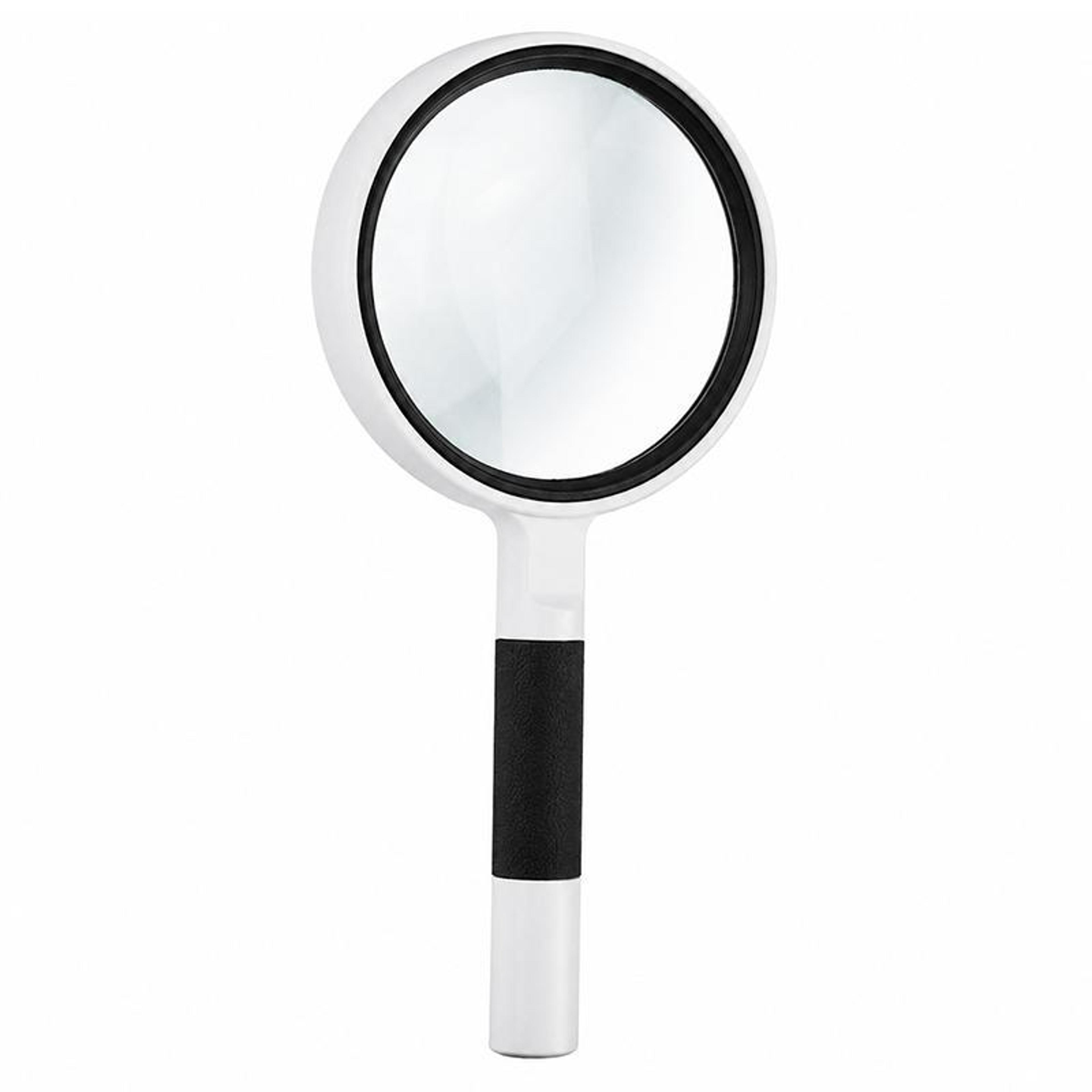 4x handheld magnifying glass with 75mm optical glass lens for reading