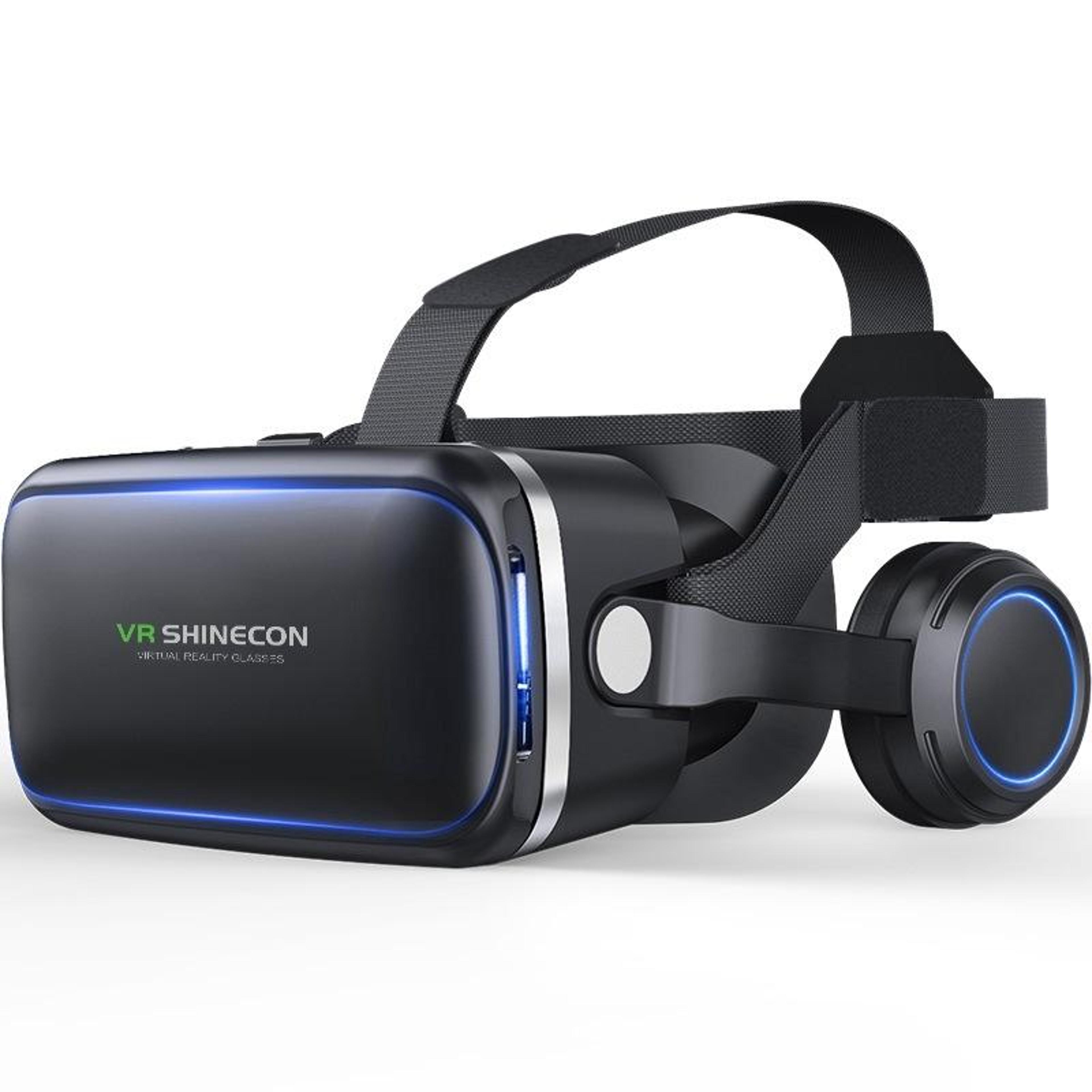 g04e vr headset for smartphone with hifi audio and adjustable 3d lenses
