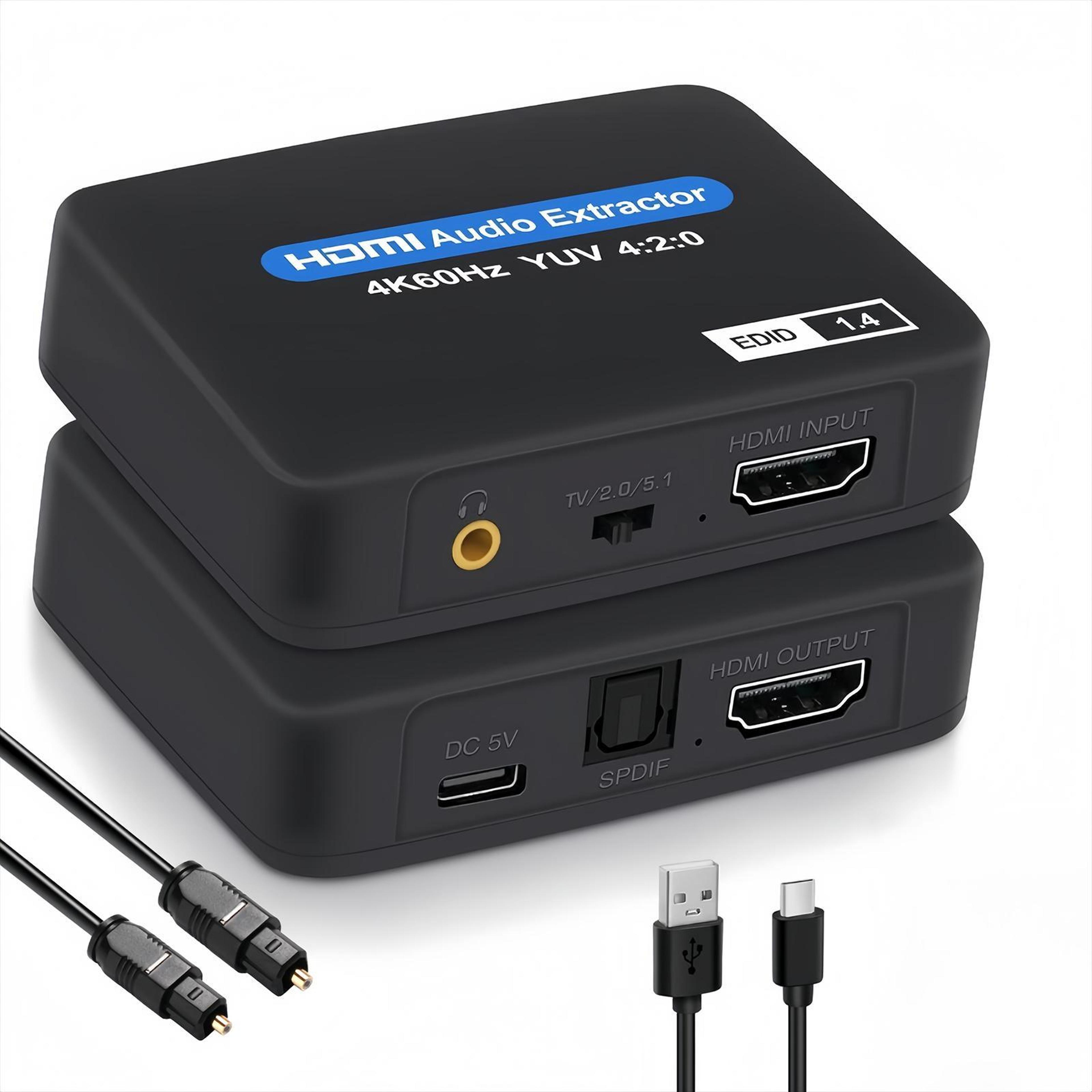 4k 60hz hdmi audio extractor with arc, optical spdif and 3.5mm audio