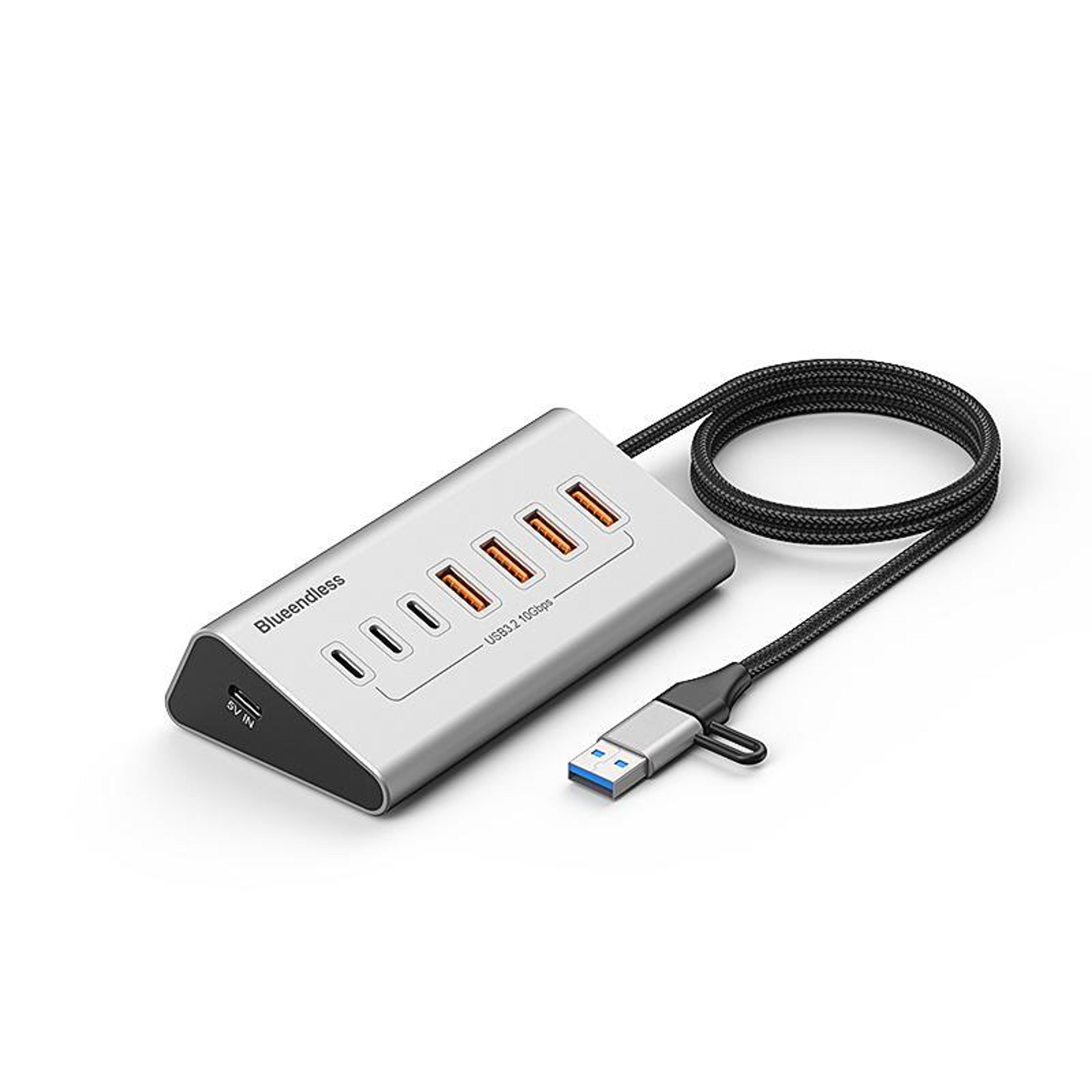 7-port usb-c hub and usb 3.0 docking station