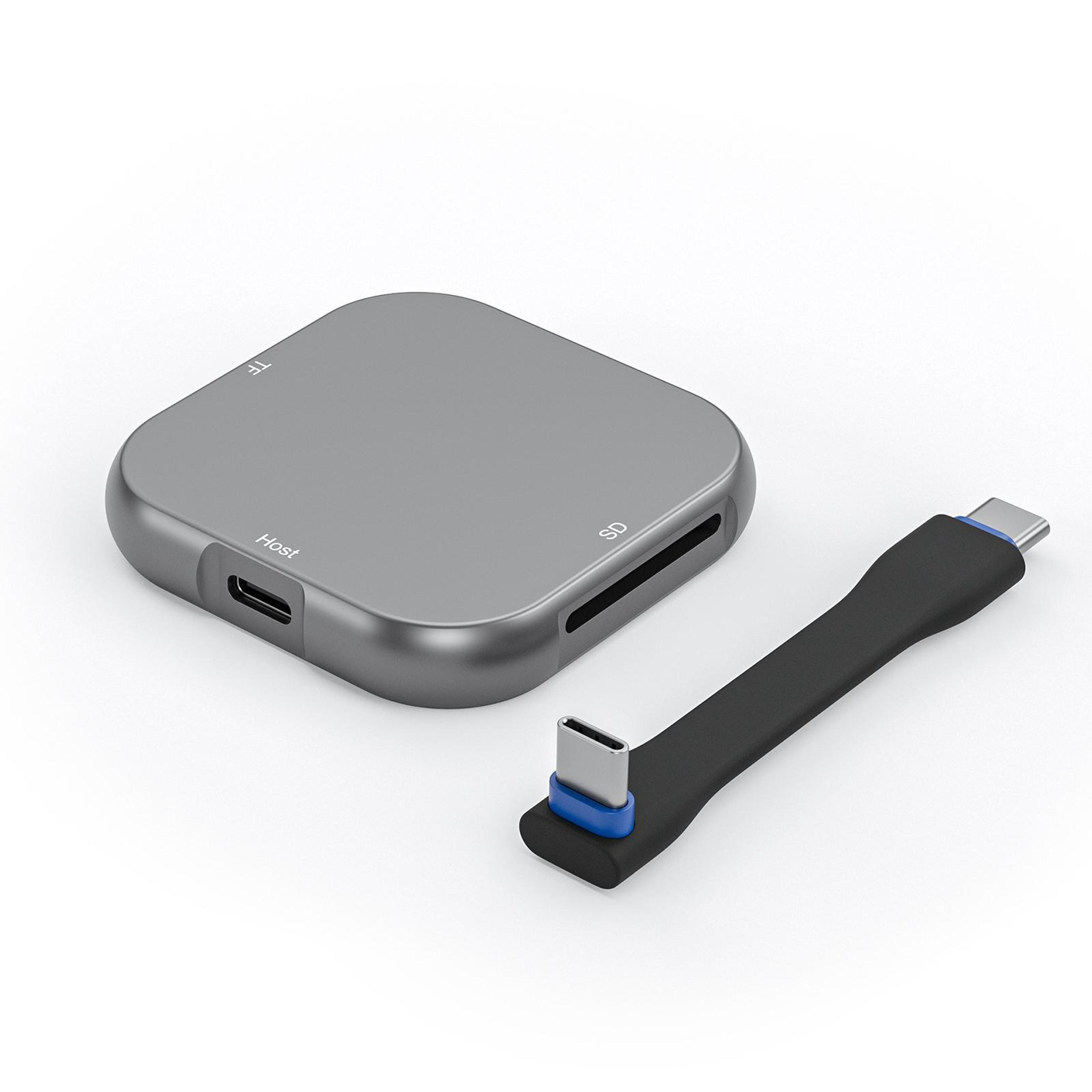 nvme ssd enclosure with 10gbps usb-c and sd tf card reader