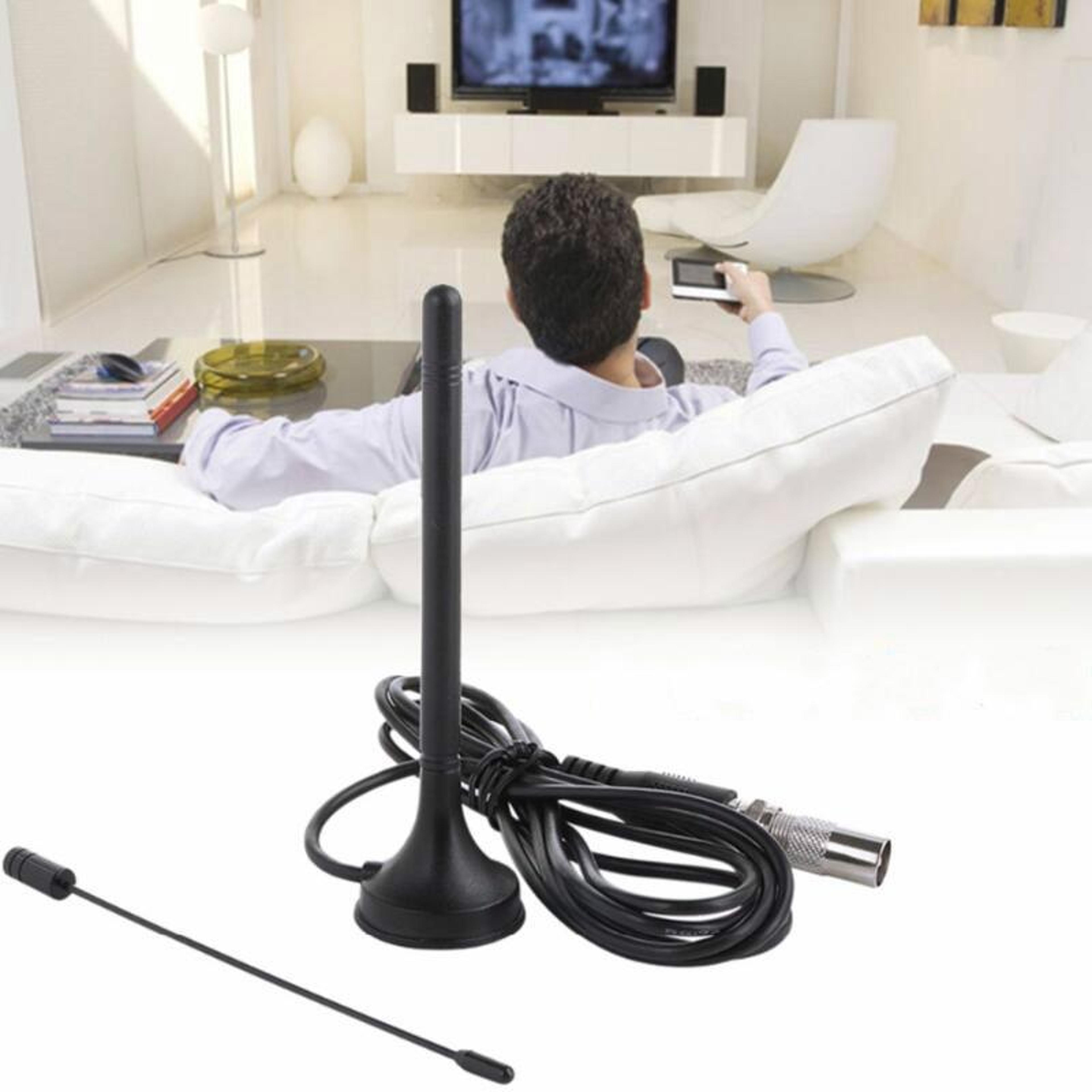 amplified dvb-t2 digital tv antenna with magnetic base and 3m cable