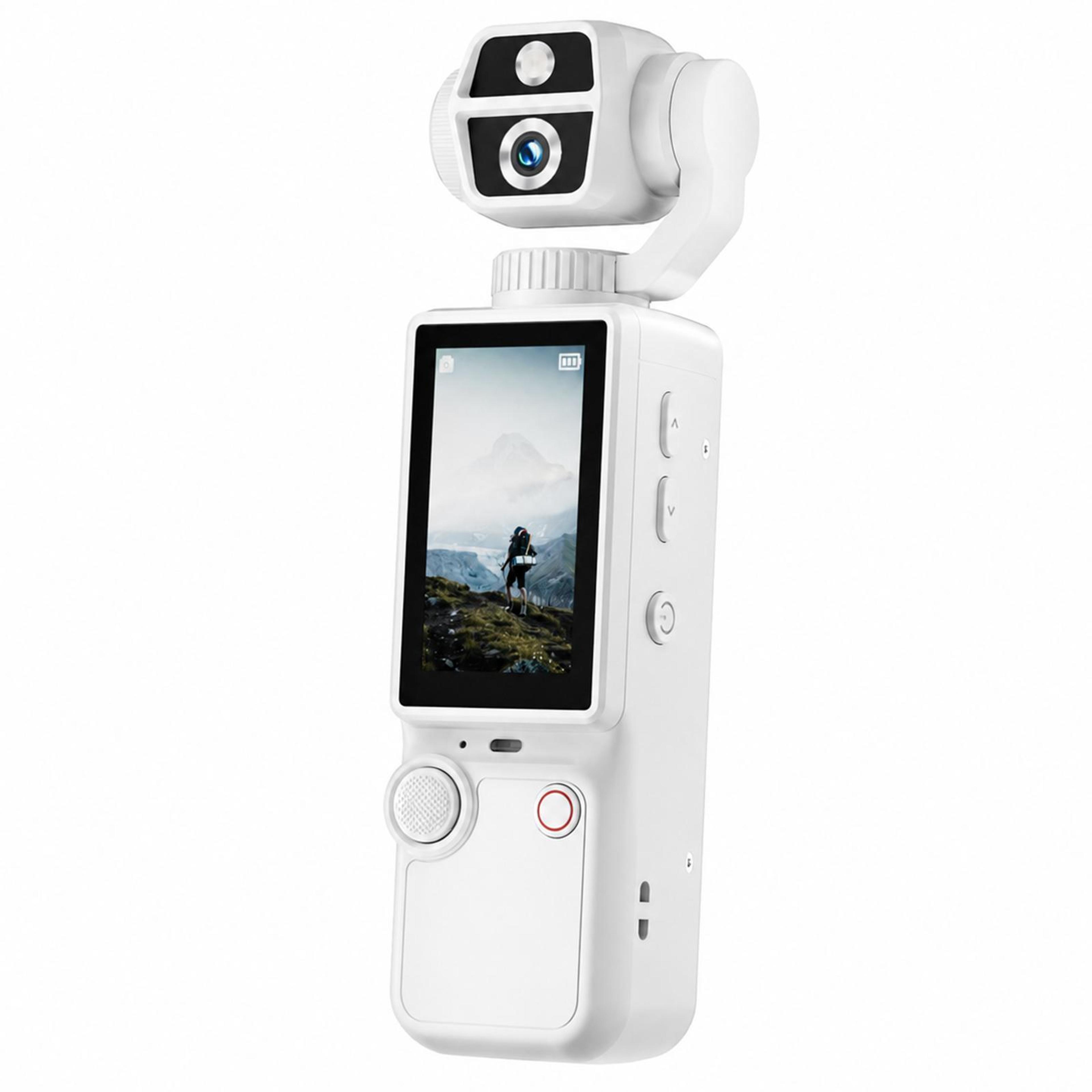 q9 4k vlogging camera with 2-inch touch screen, 5mp autofocus & 180° rotation