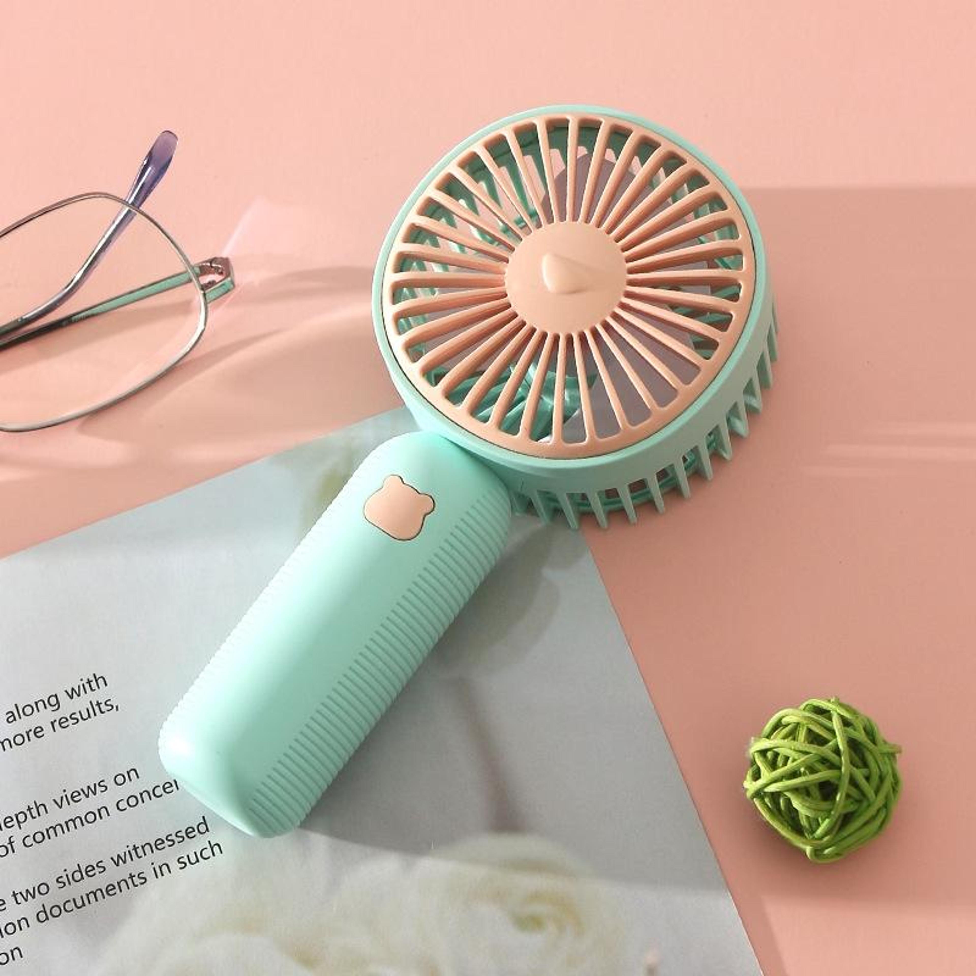 portable handheld fan and mini desk fan with usb rechargeable battery