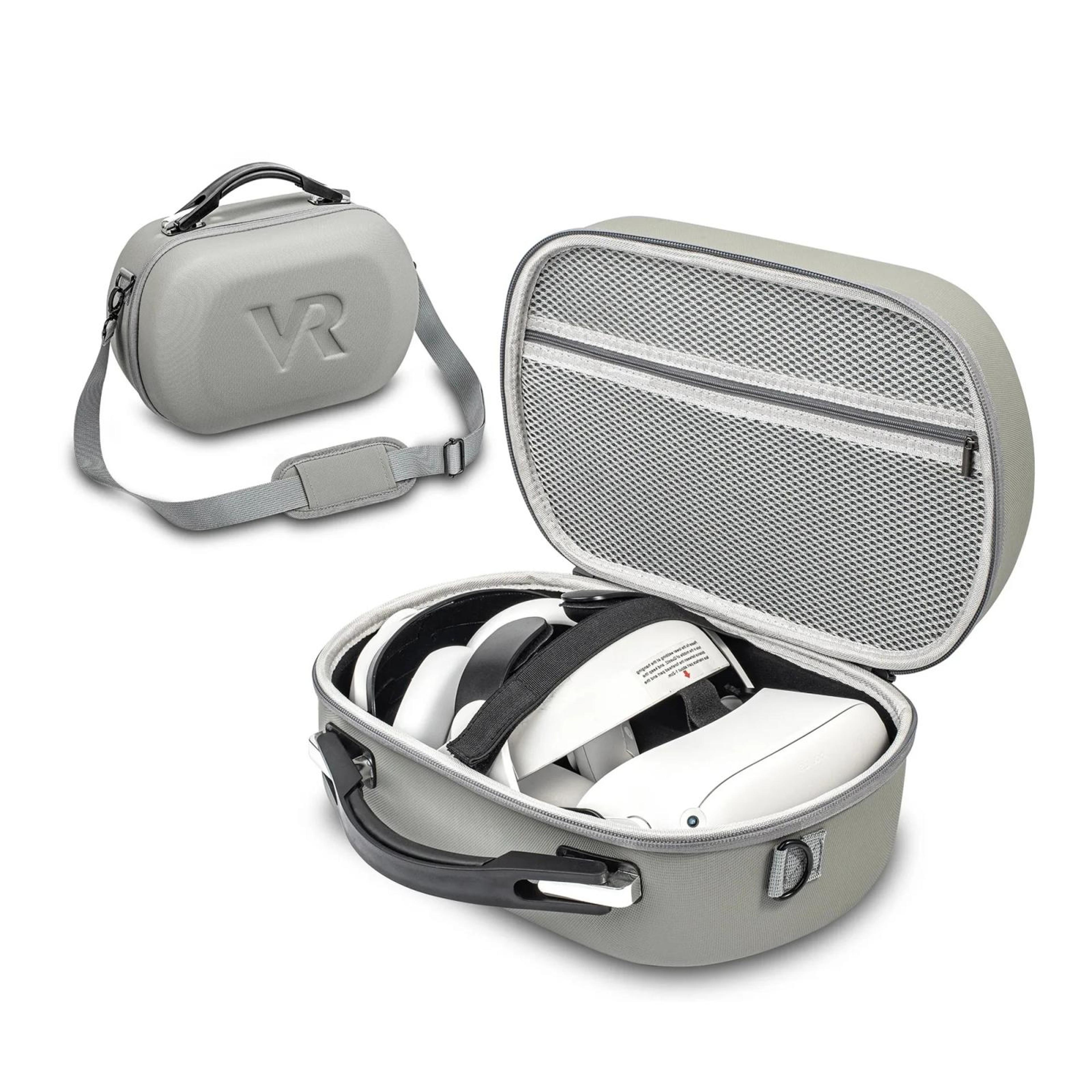 meta quest carrying case large capacity hard shell vr headset travel case for quest 3s, 3, 2, pro & pico 4