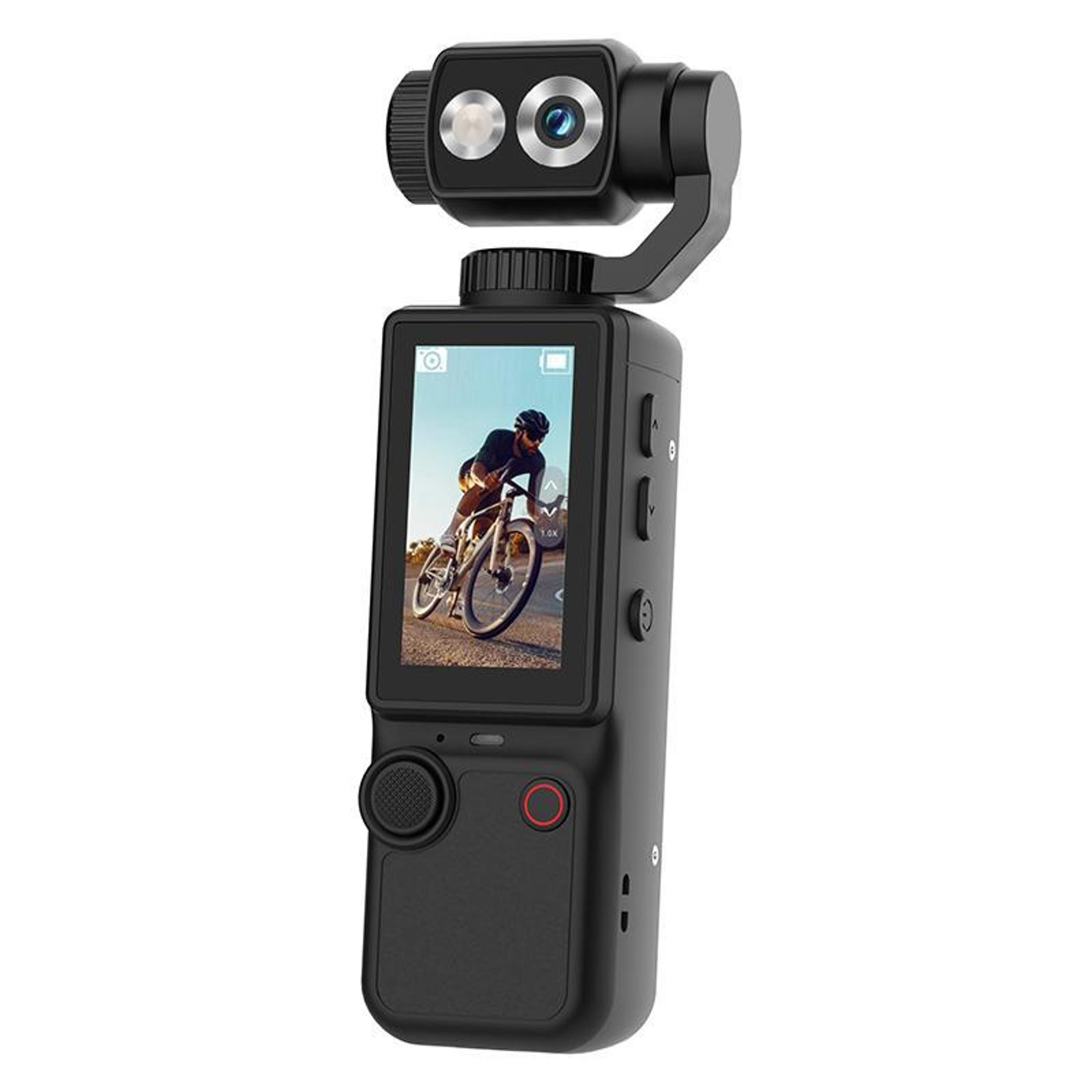 q8 4k portable camera with 2-inch touch screen, autofocus and fill light