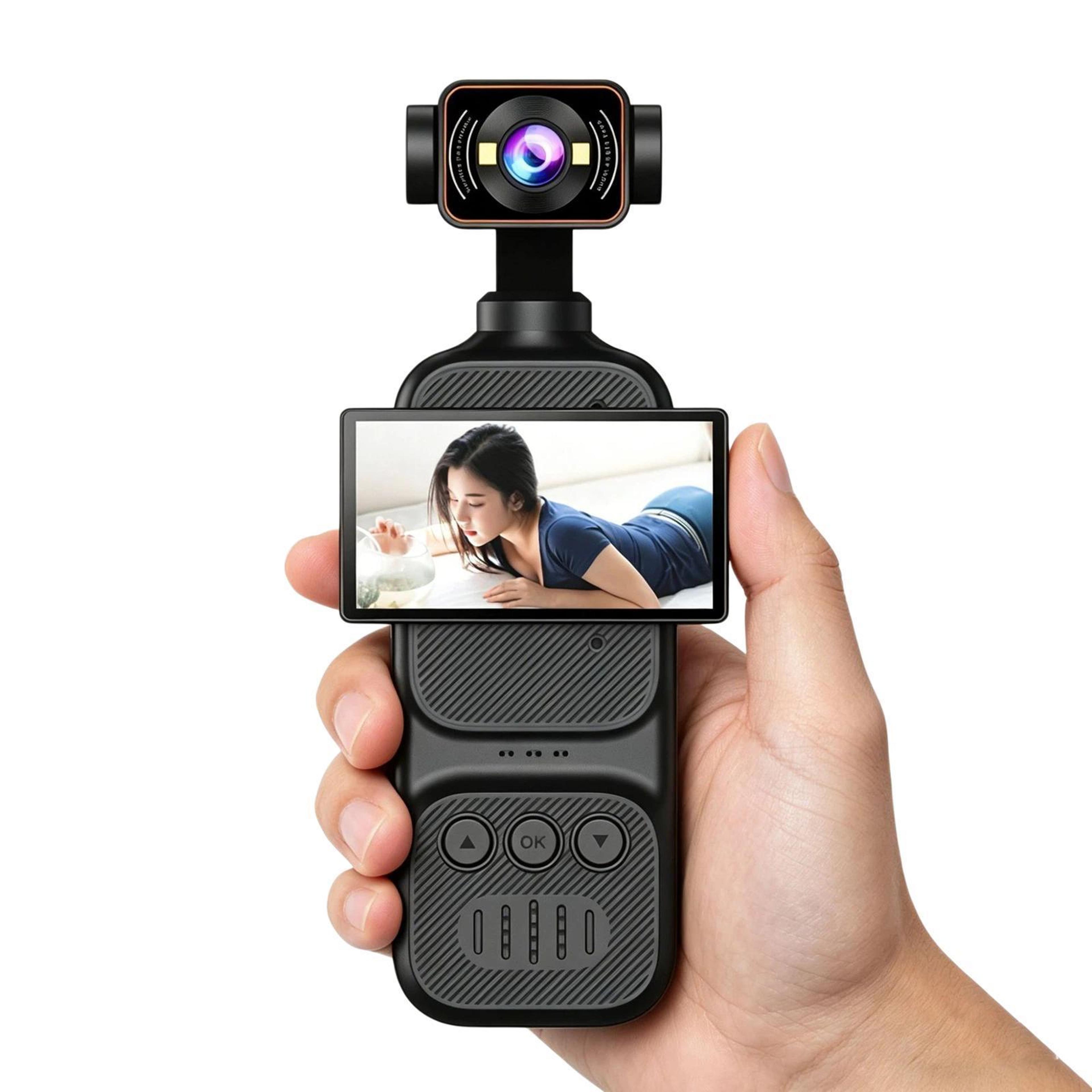 1080p hd action camera with 270° rotating lens and autofocus