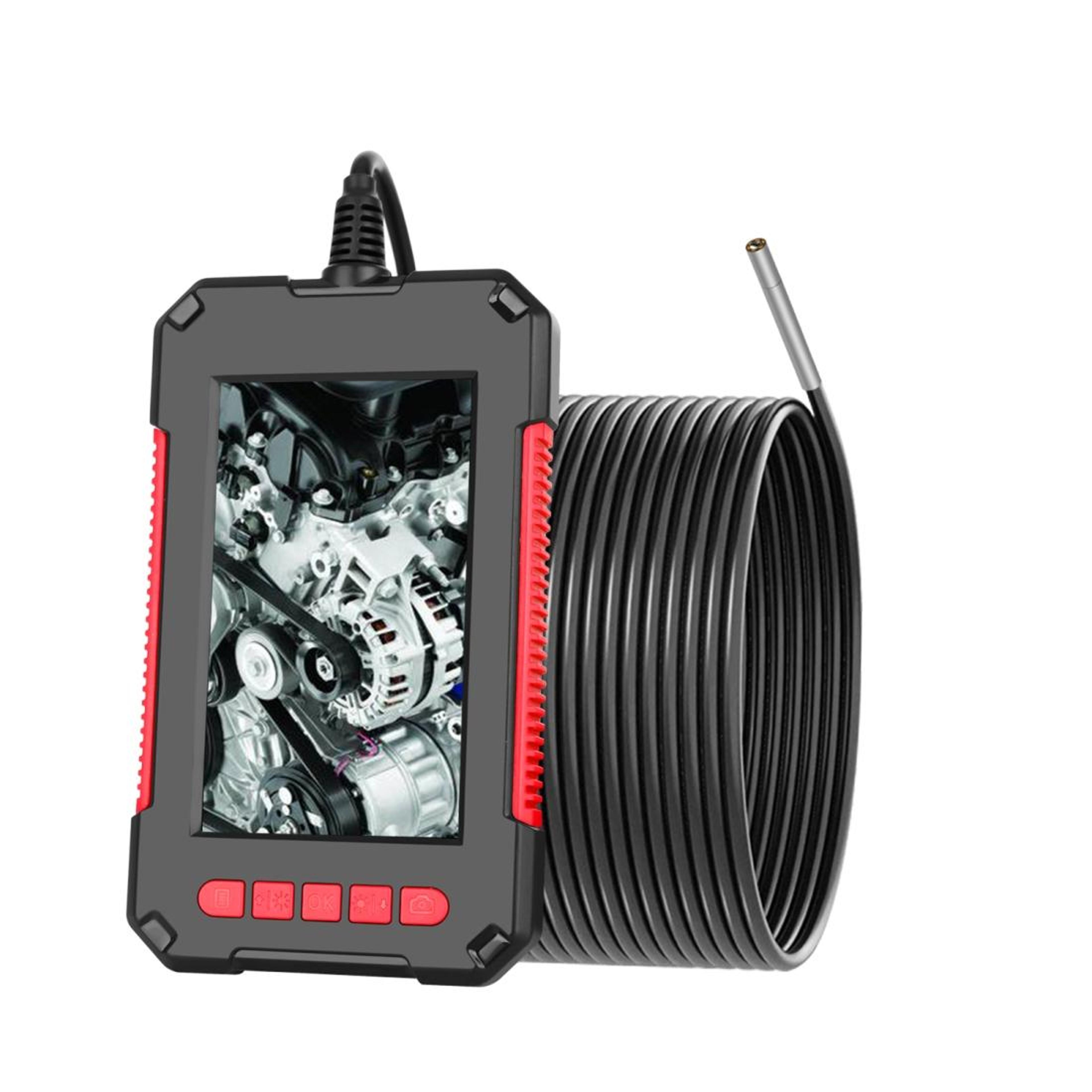 p40 3.9mm 1080p industrial endoscope camera with 4.3-inch screen, ip67 waterproof 2m probe