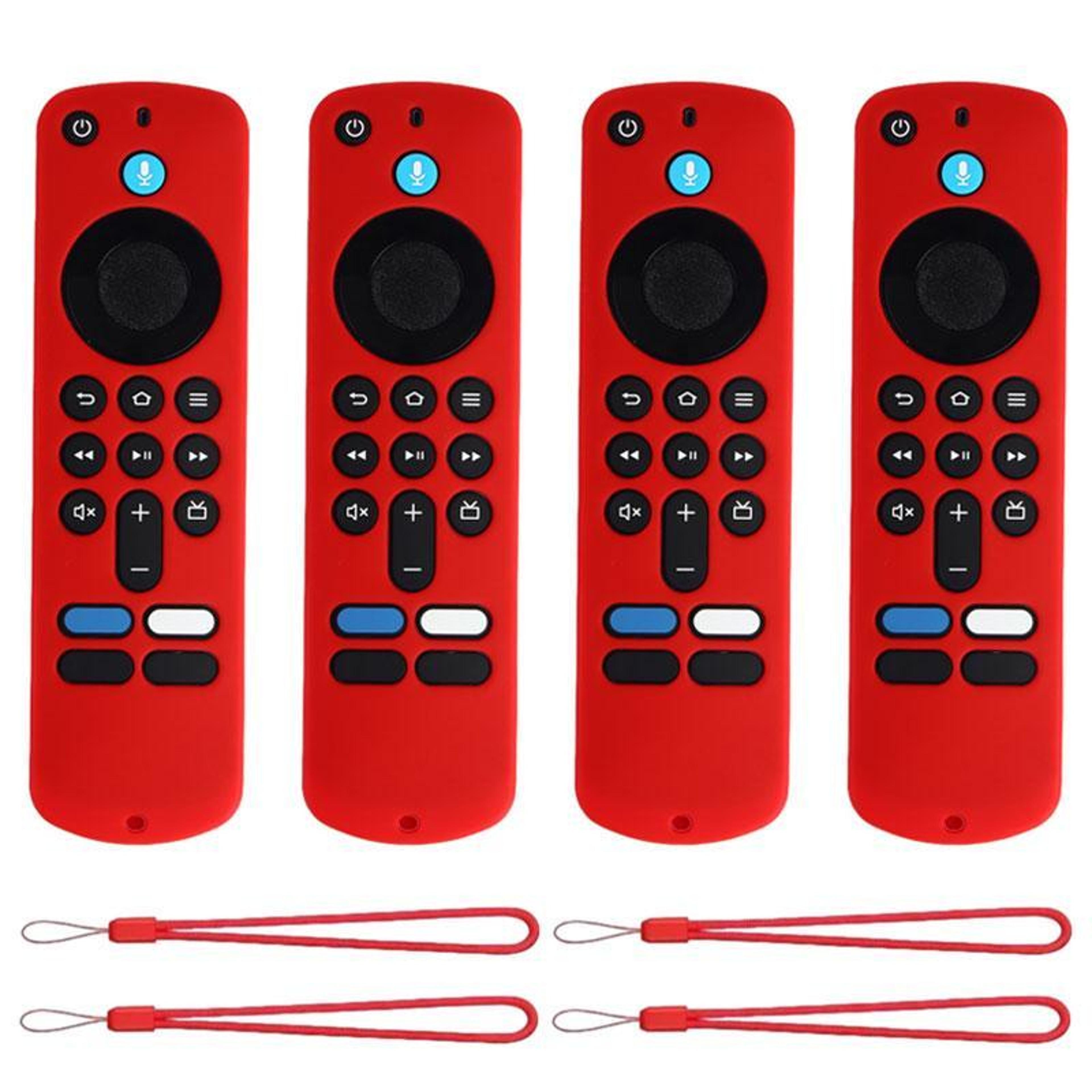 4pcs fire tv stick 4k 2025 remote case soft silicone covers with mini straps