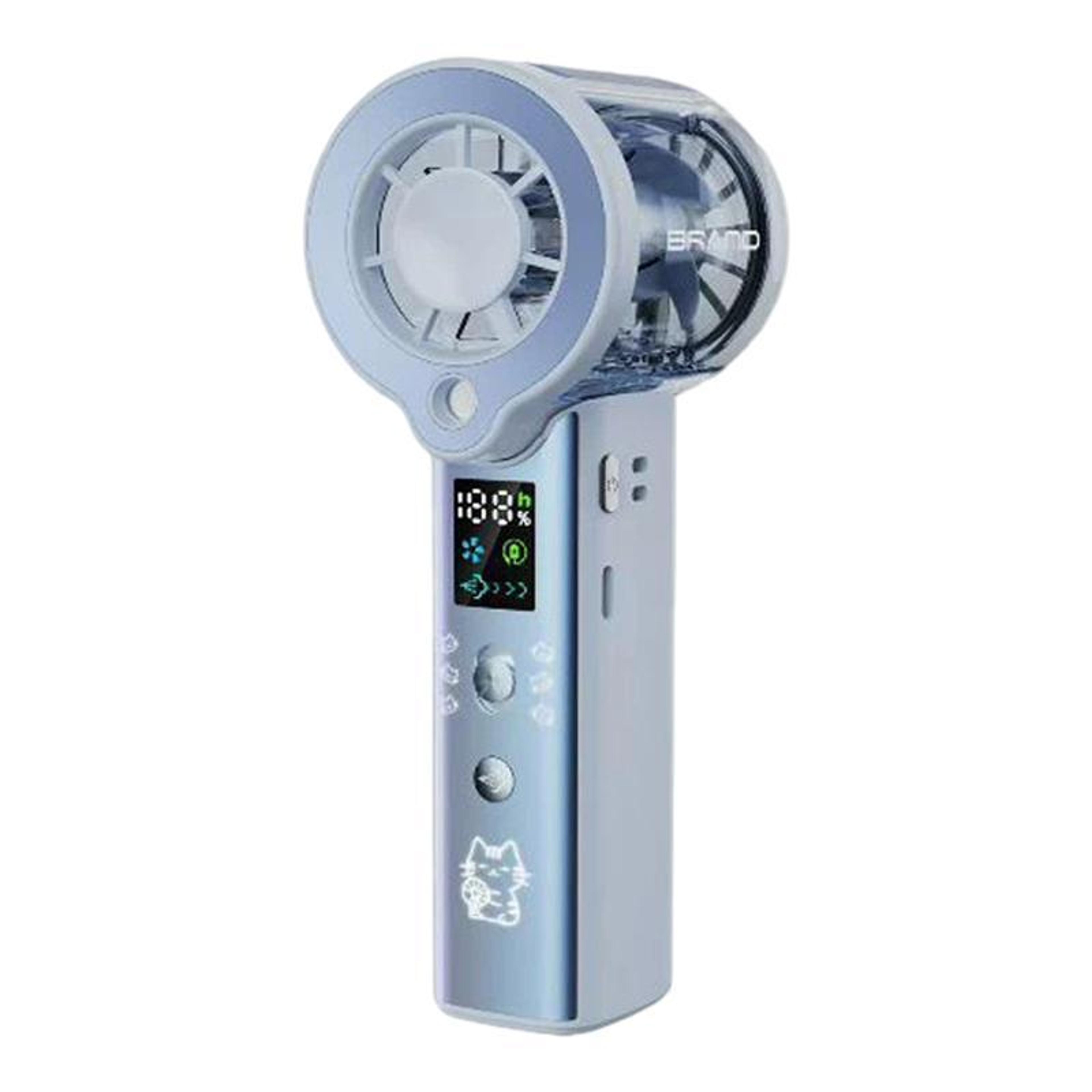 portable misting fan with 100-speed control and led display