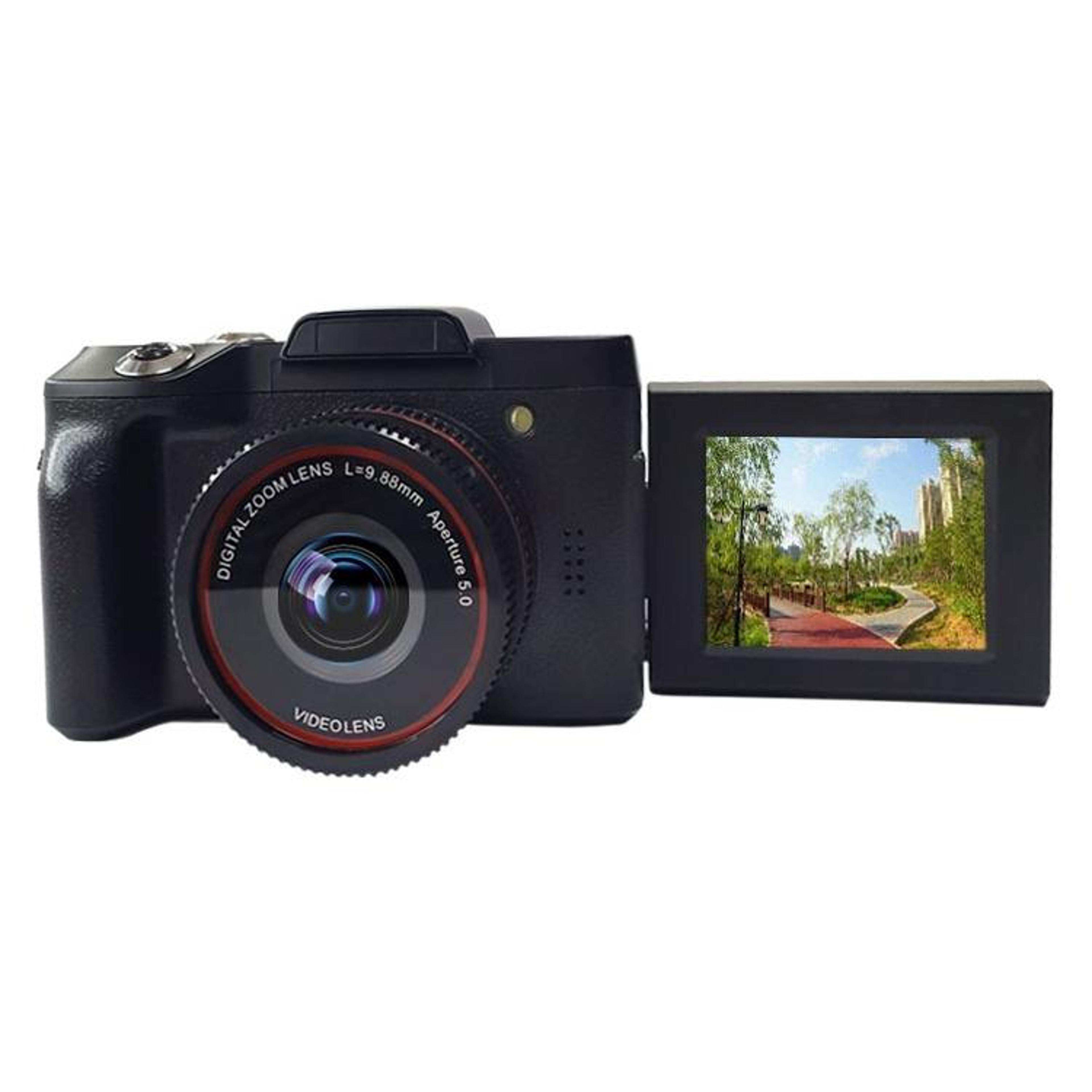 flip screen selfie camera with fill light, digital video camera for photos and vlogging