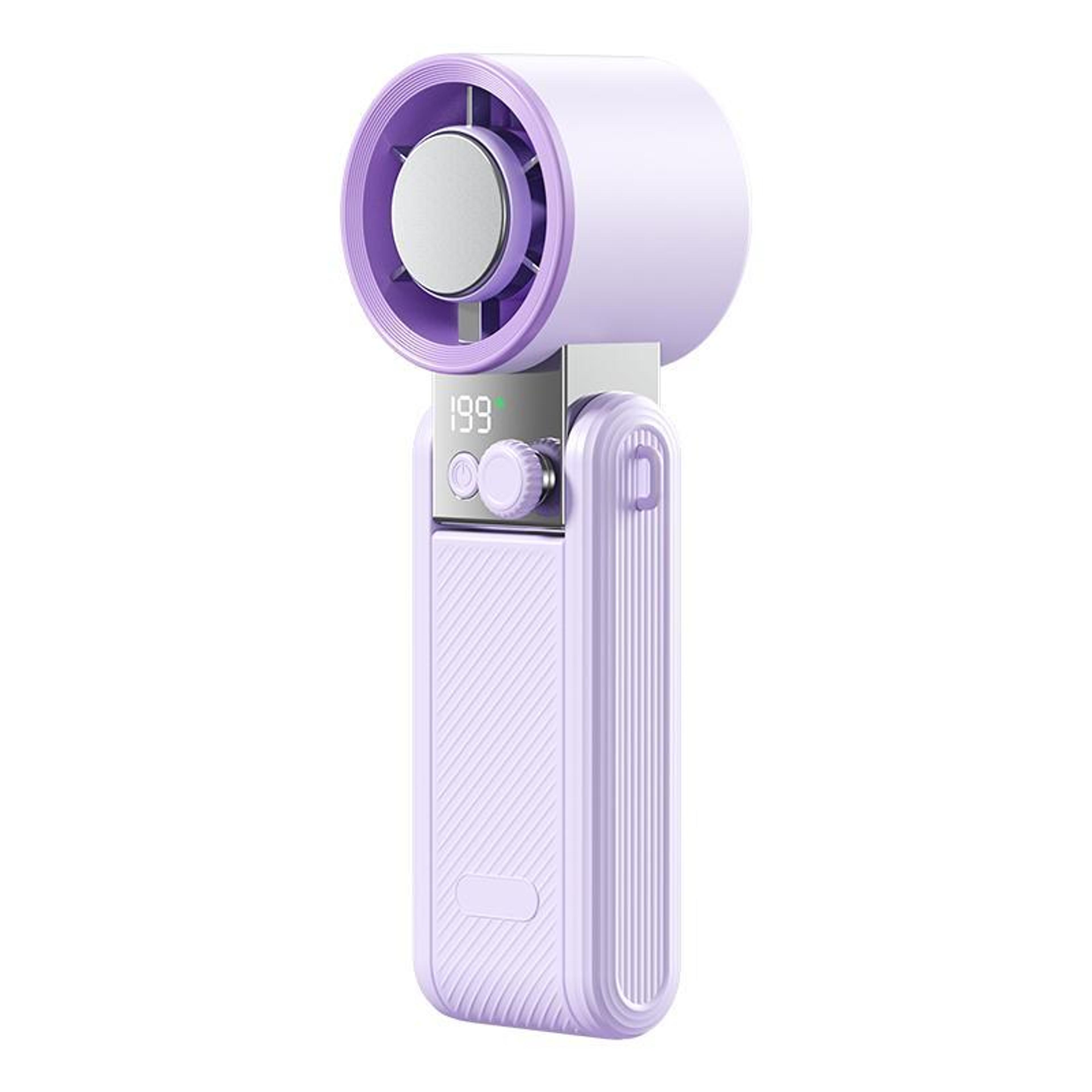 199-speed portable handheld fan with digital display,