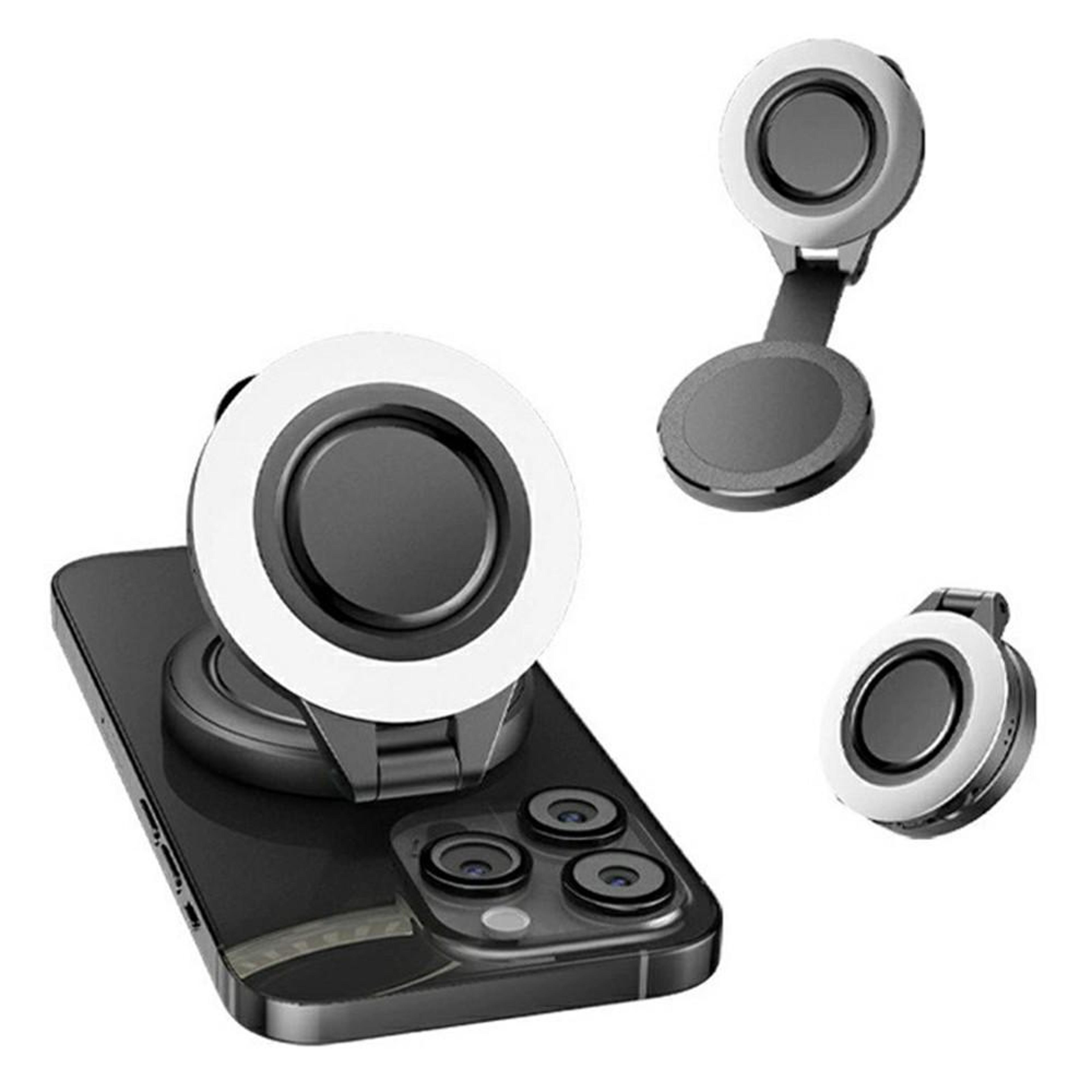 magnetic phone fill light with 3 color modes and adjustable led selfie lighting