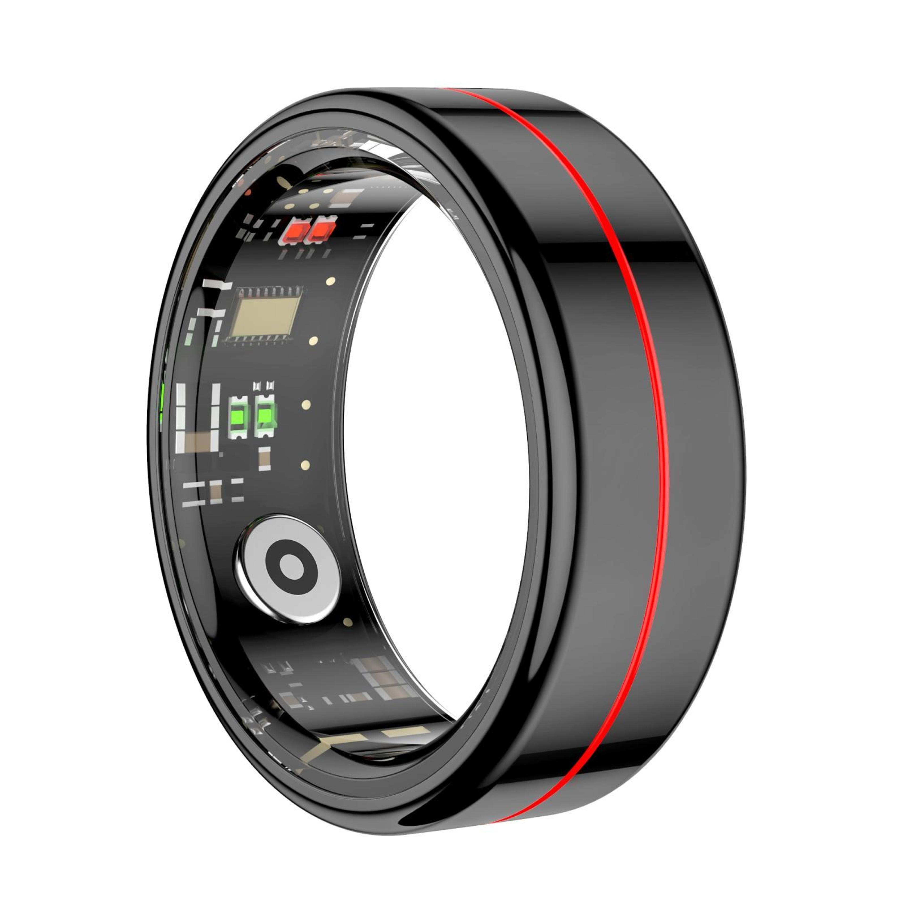r04 smart ring size 9 with heart rate monitor, sleep tracking and 5atm waterproof design