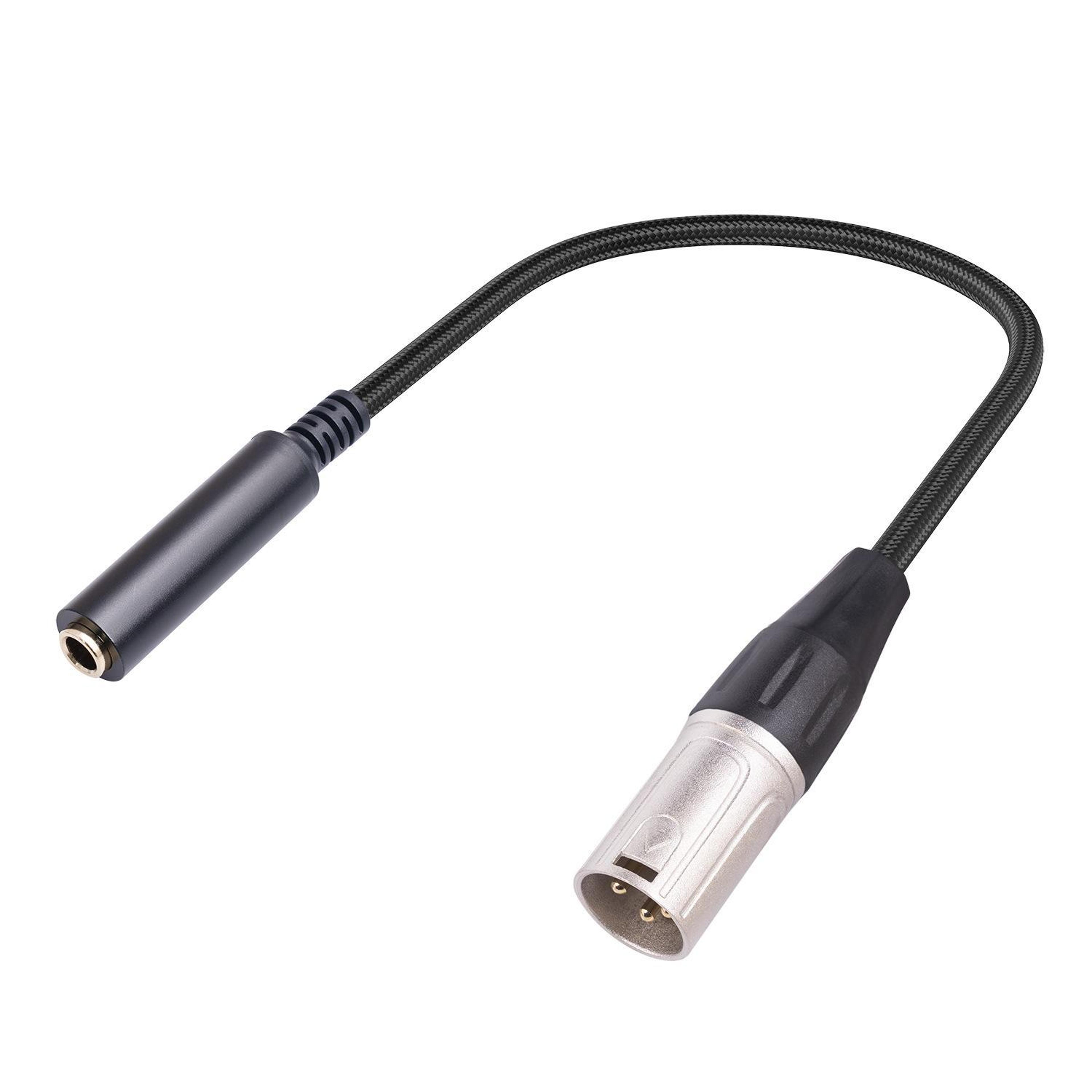 female to xlr male audio adapter cable with balanced 1/4 inch trs connection