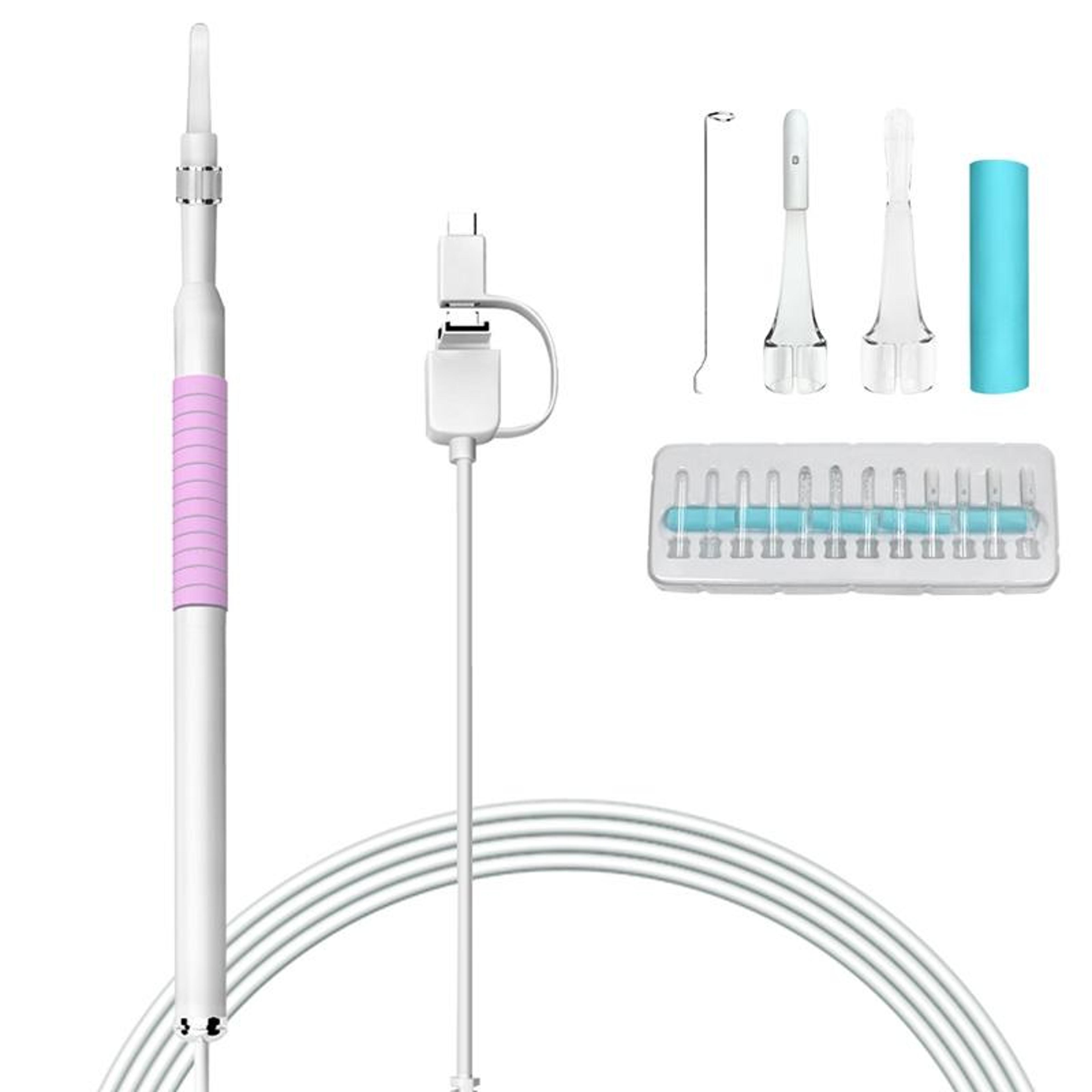 hd ear wax removal camera with 6 led lights and 5.5mm digital otoscope