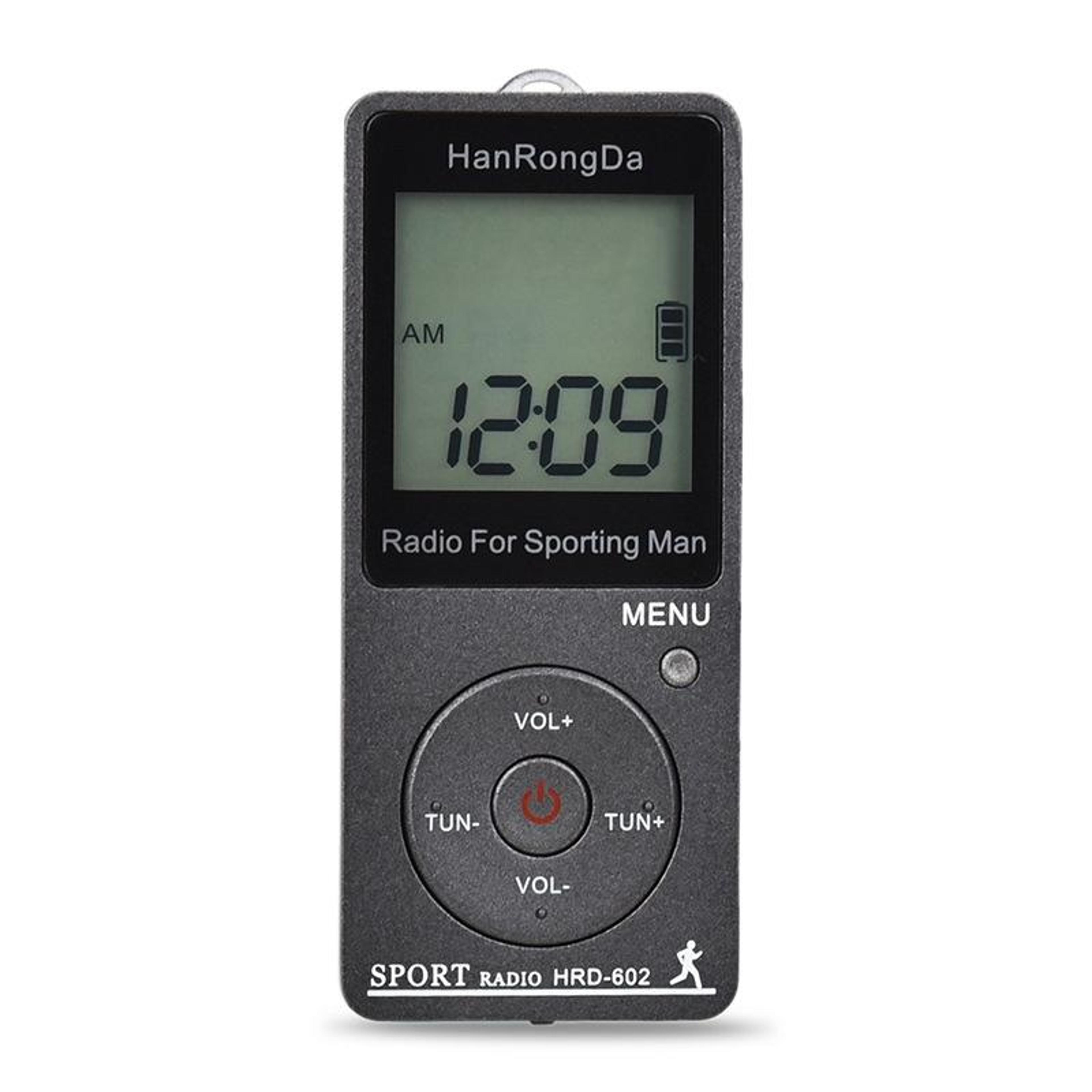 portable am fm radio with pedometer and digital lcd display