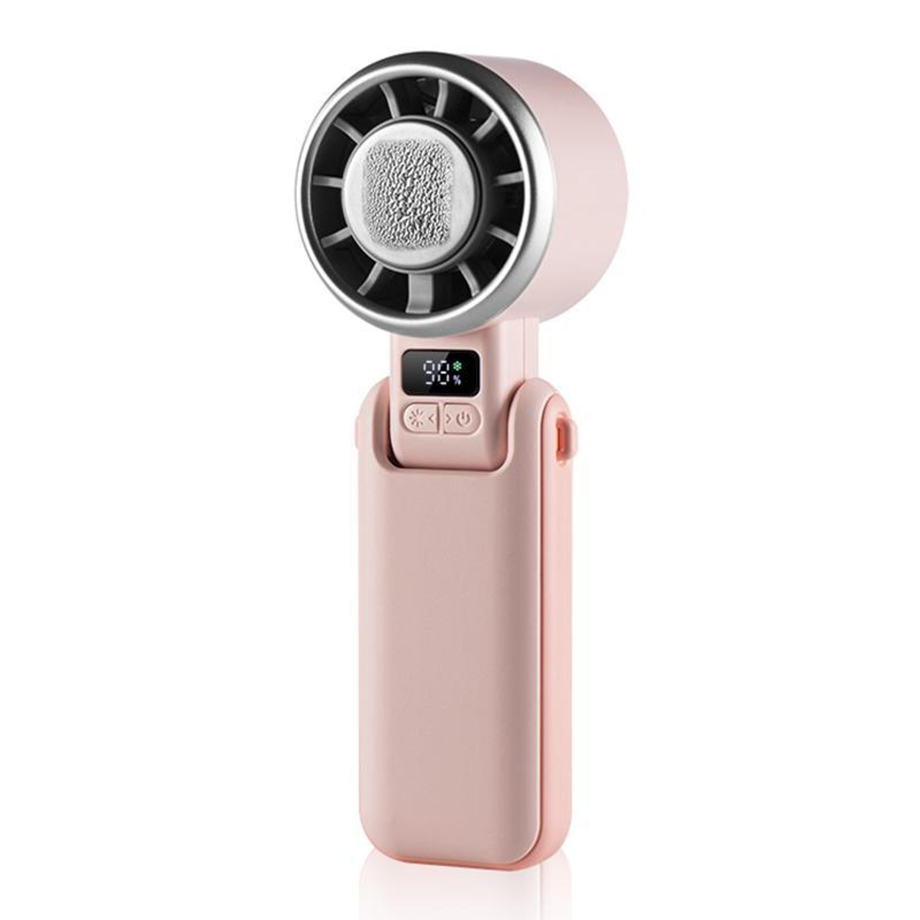 handheld cooling fan with semiconductor cooling, digital display