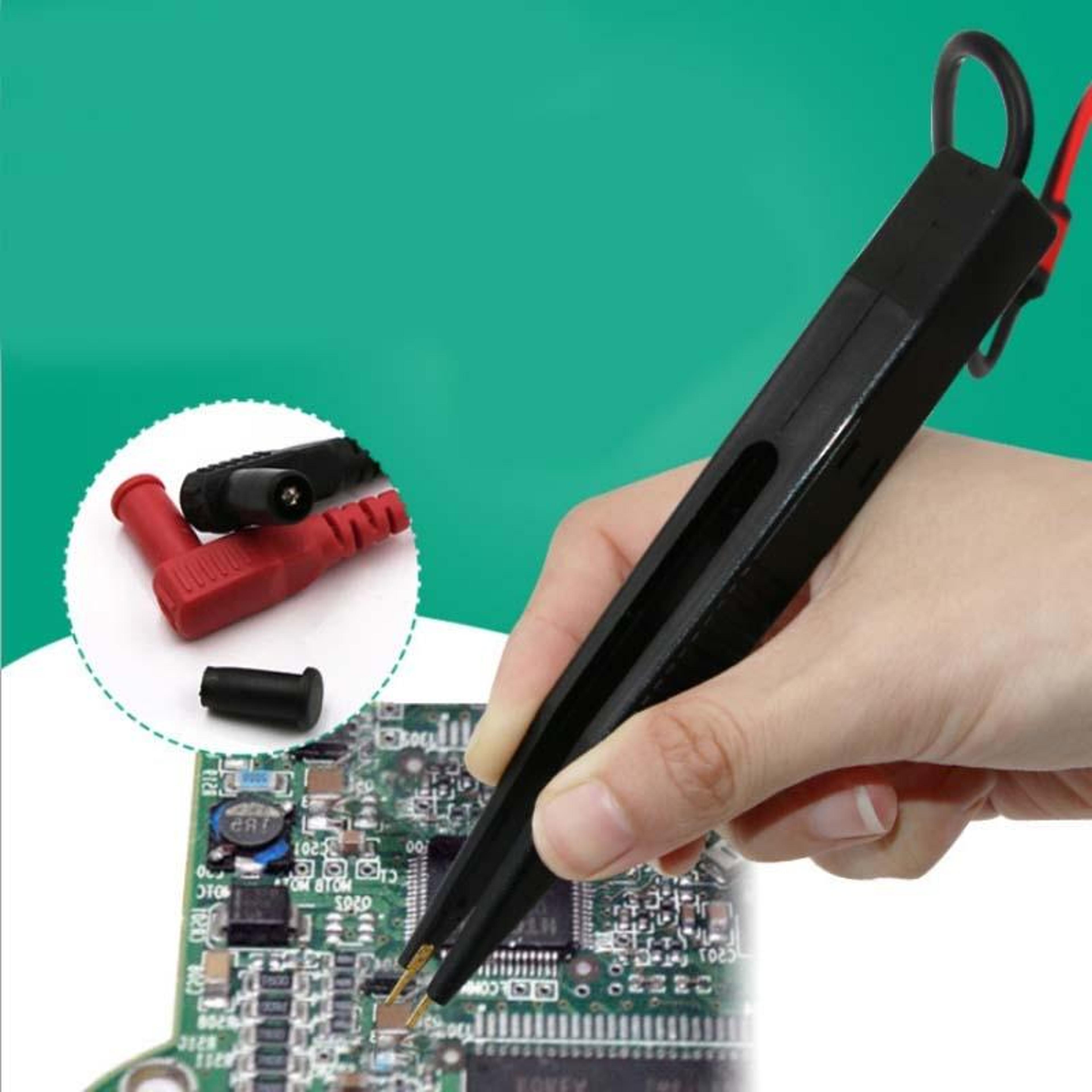 precision smd test tweezers with lcr meter test leads for chip components