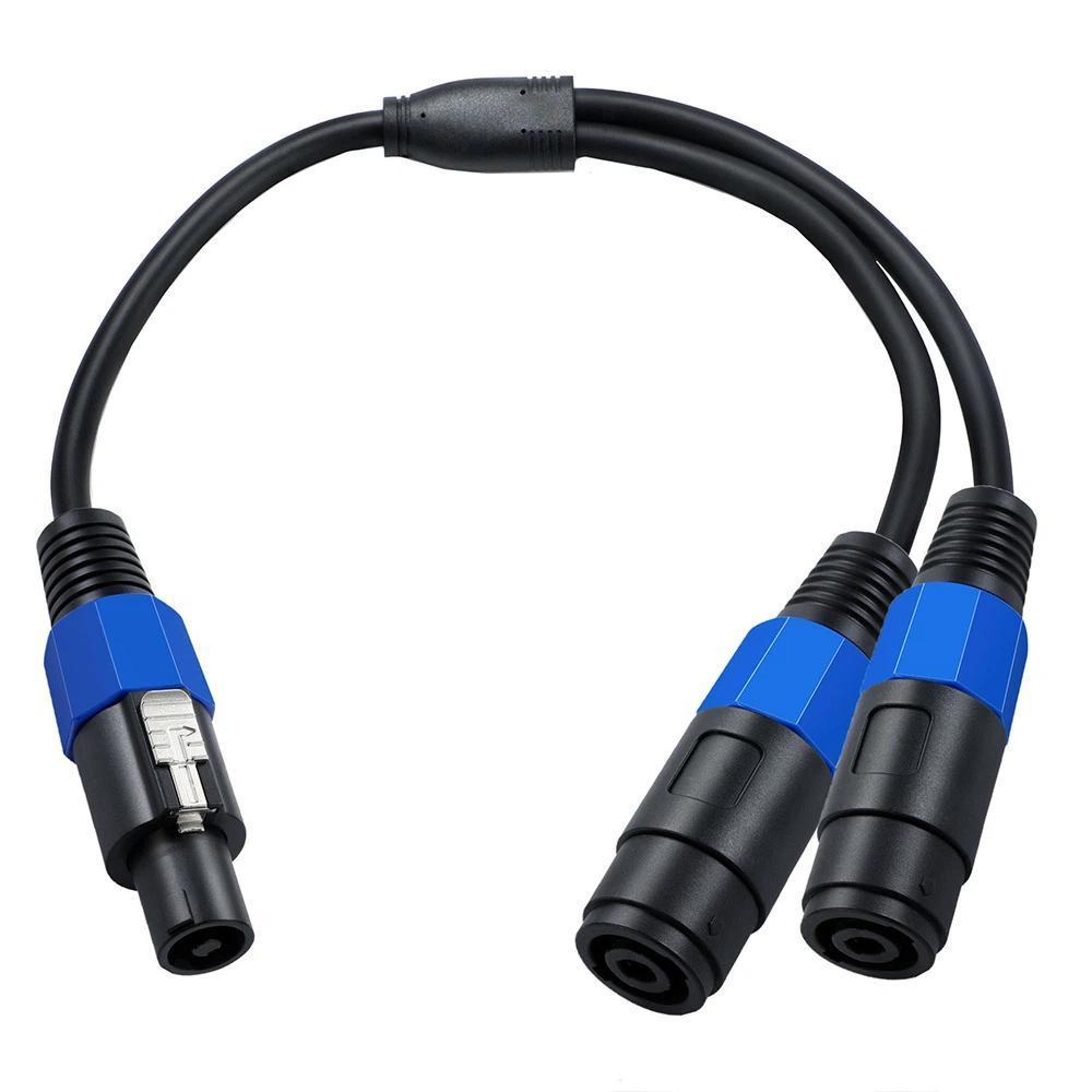 speakon splitter cable 1 male to 2 female 50cm speaker adapter with snap lock