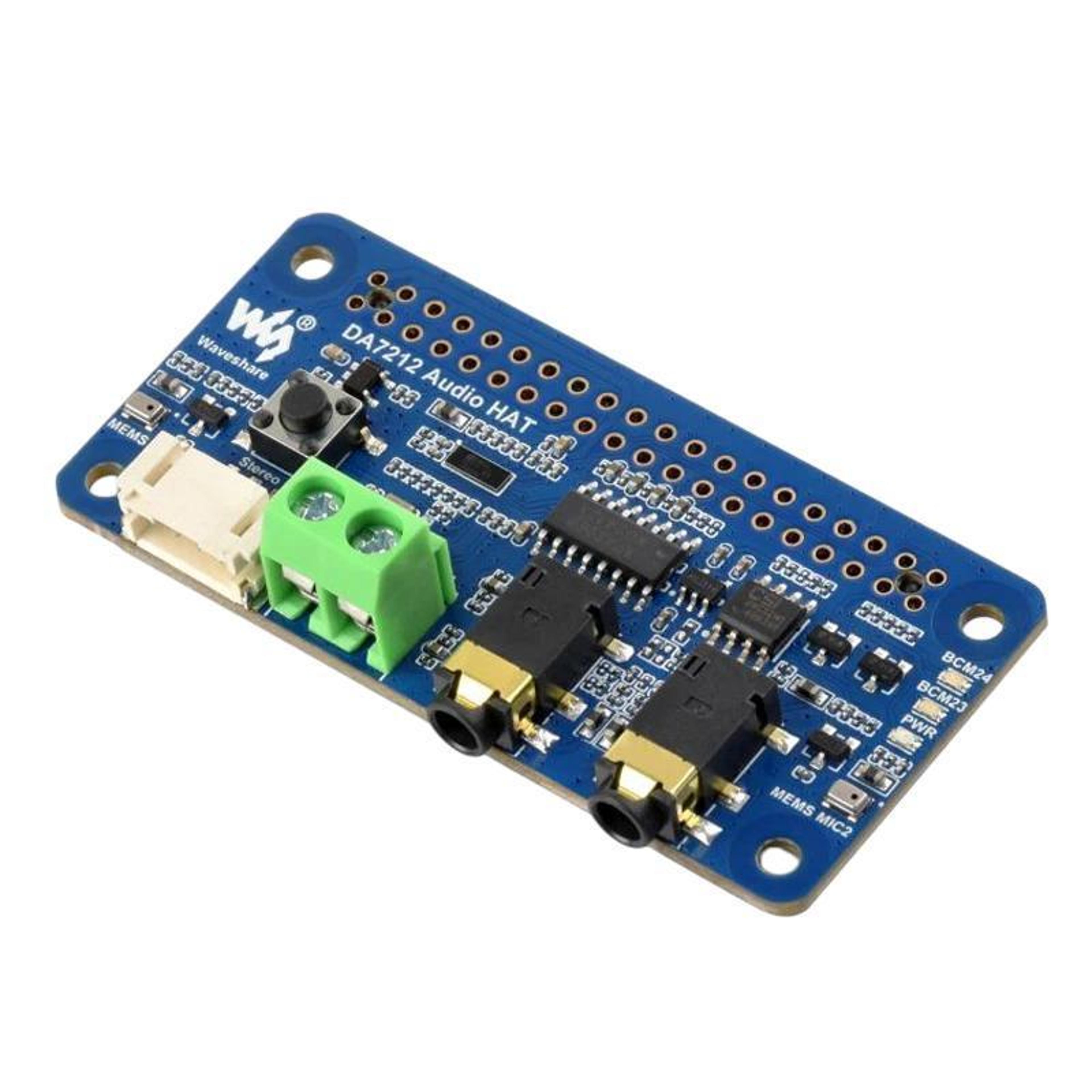 raspberry pi audio board with i2s stereo codec and dual microphones