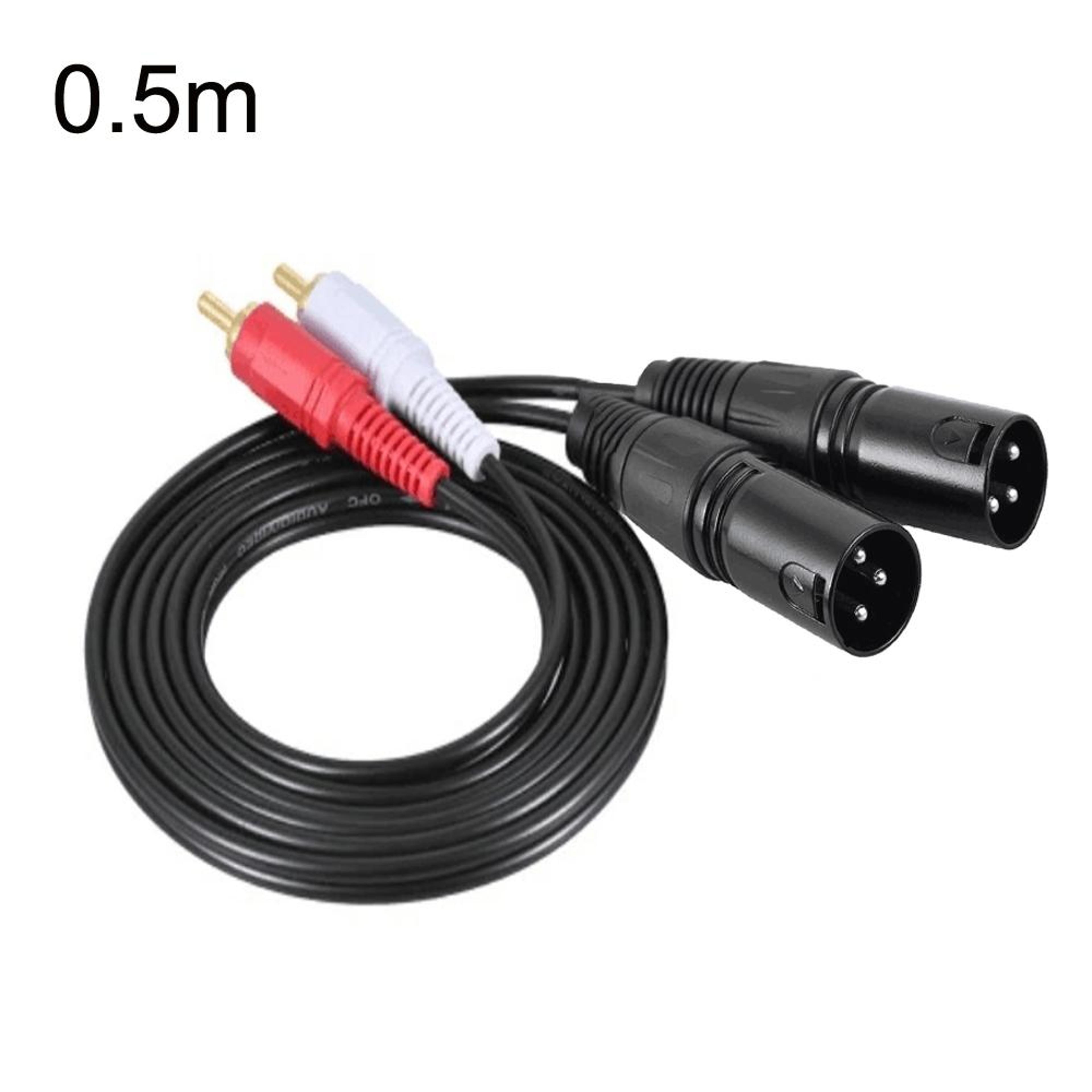 dual rca to xlr male audio cable for clear stereo sound
