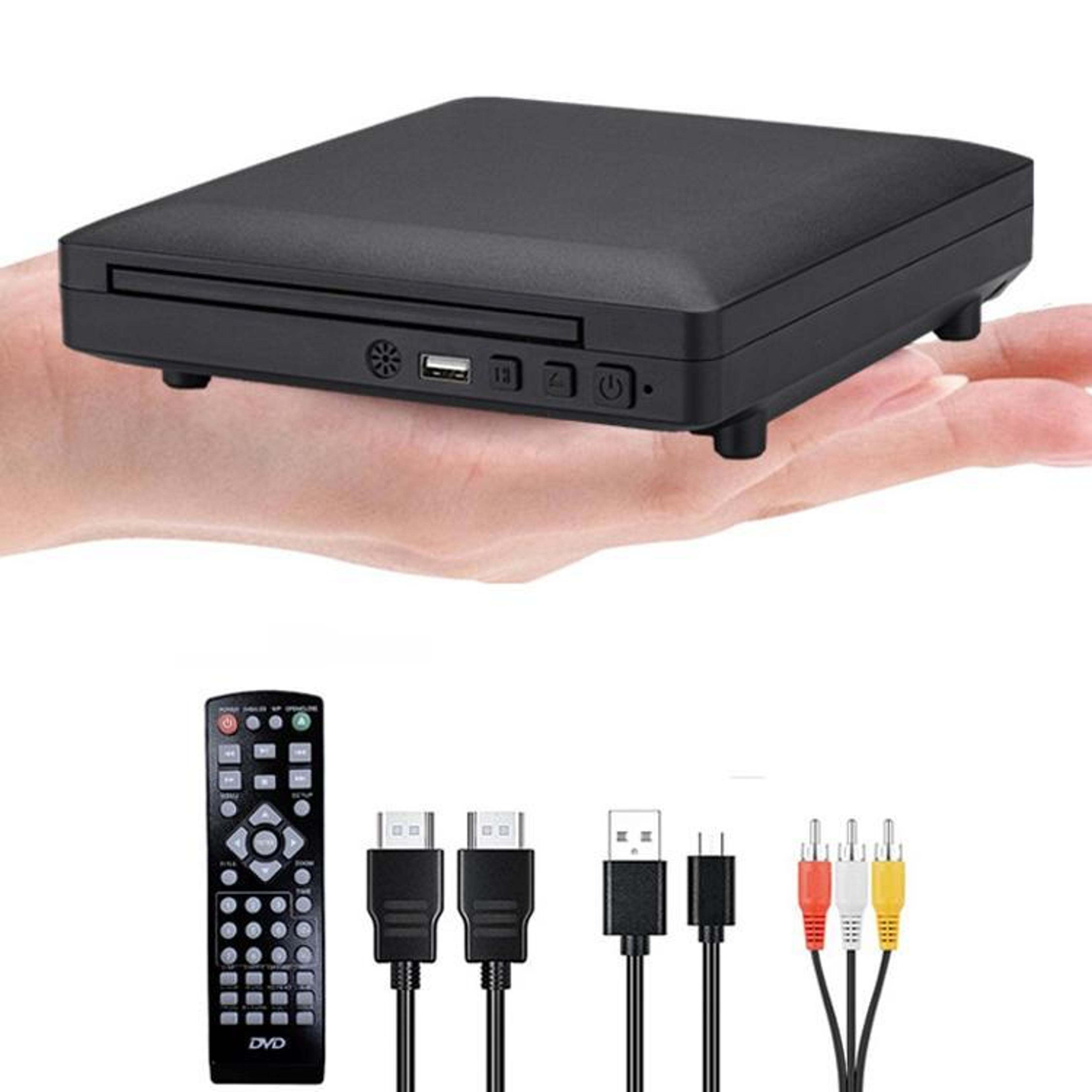 compact dvd player for tv with hdmi, usb and rca remote control