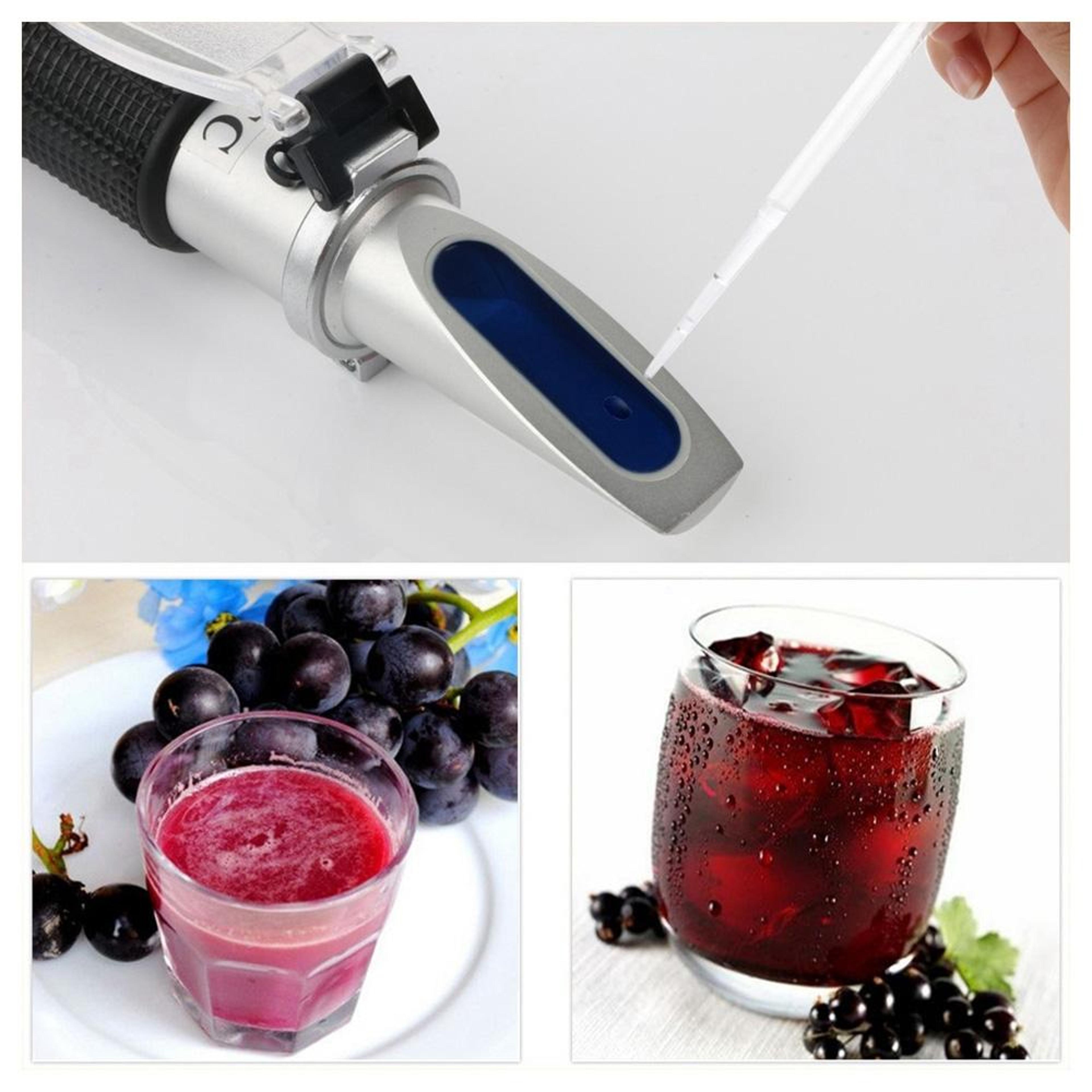 wine refractometer with atc 0–40% brix and 0–25% potential alcohol tester