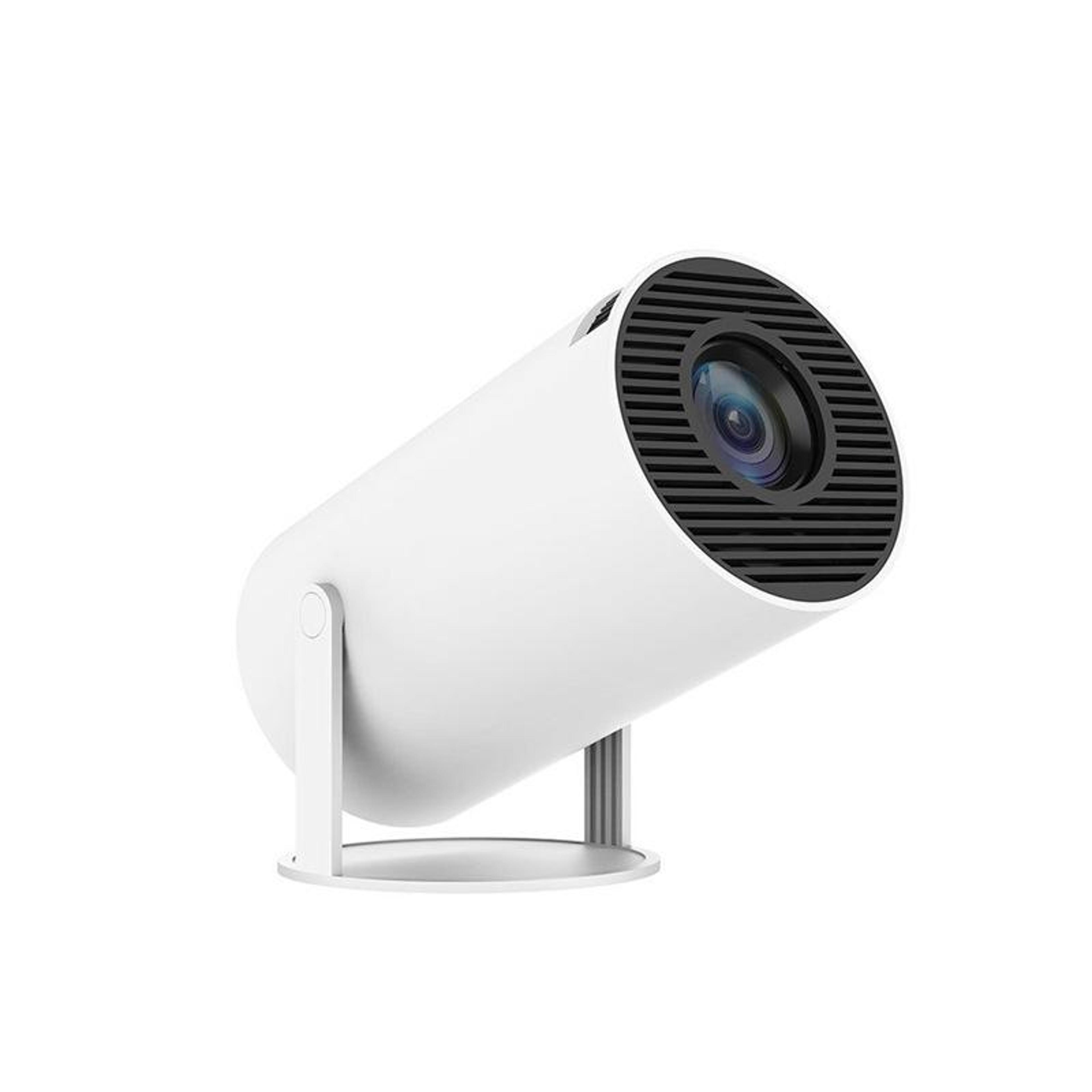portable smart projector with android 11, wifi 6 and 180° rotating stand