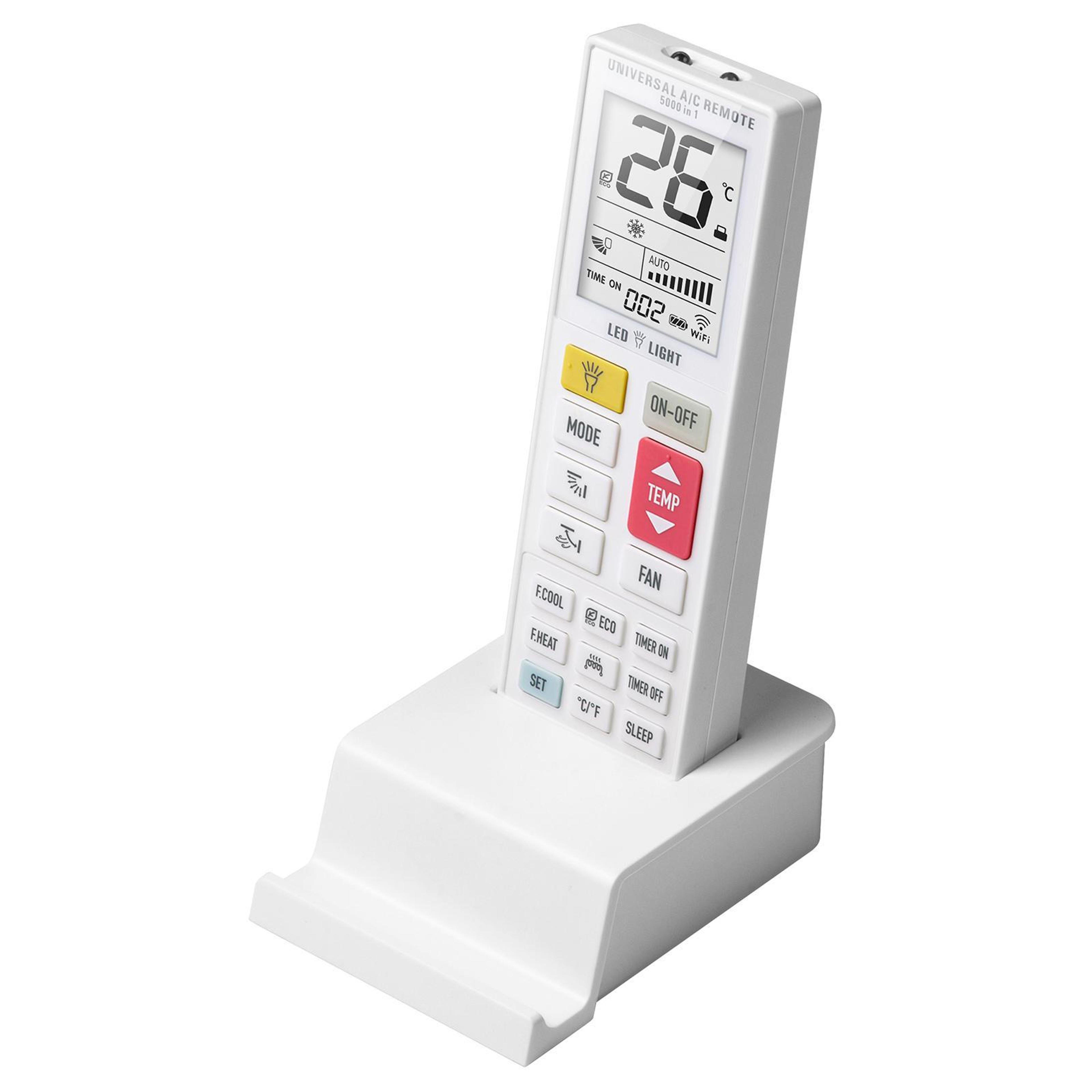 universal ac remote control with lcd display and led light