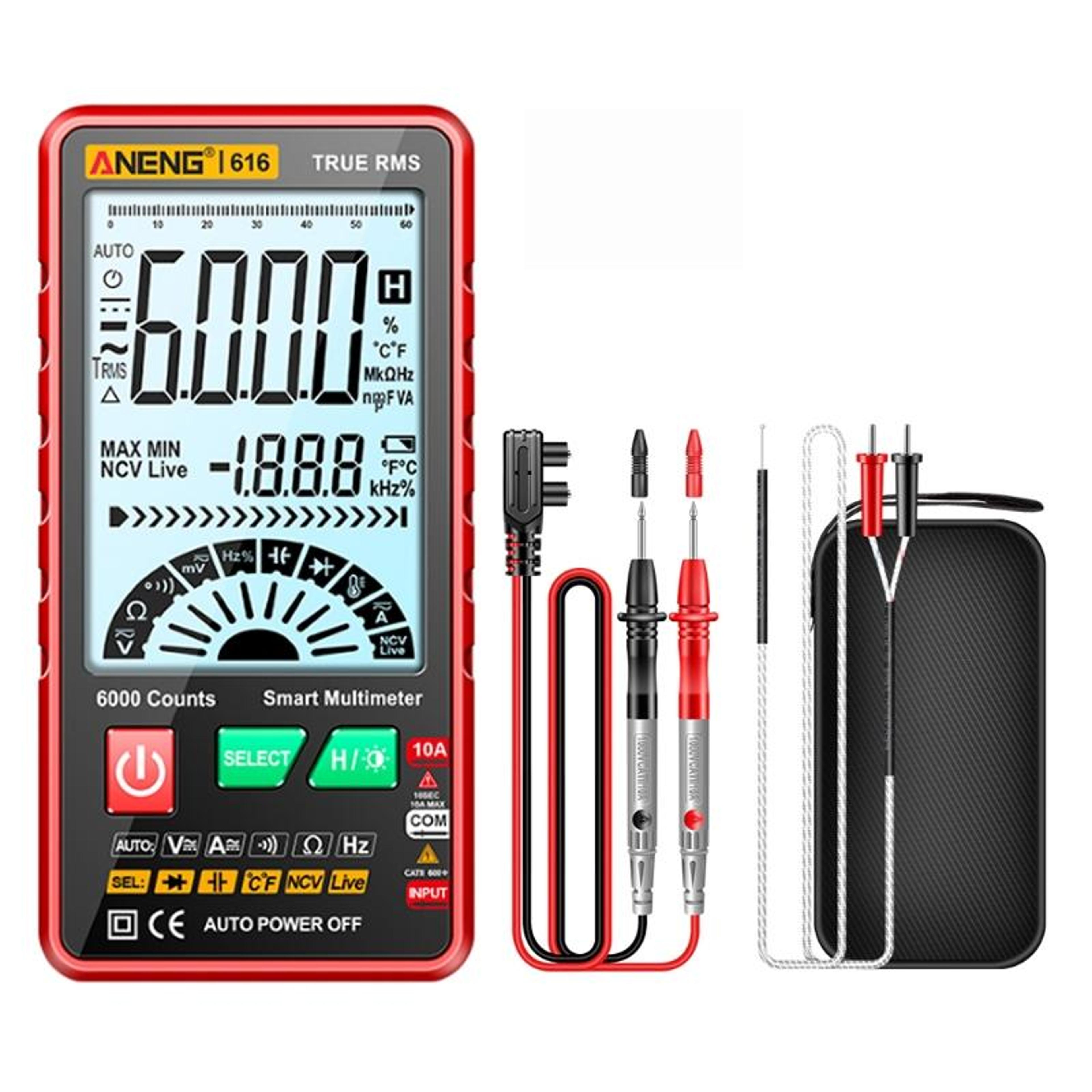 digital multimeter with auto ranging multimeter function and capacitance tester