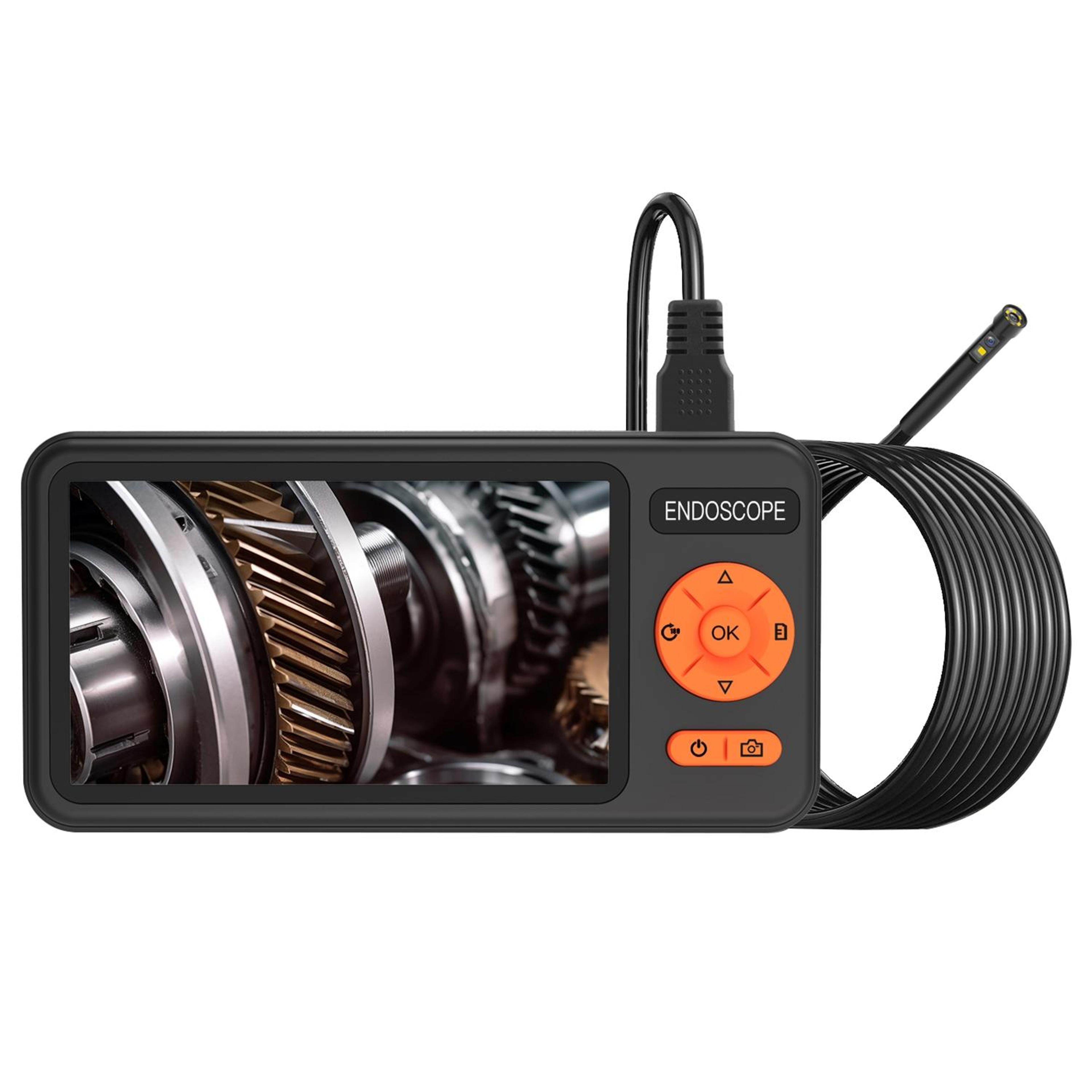 industrial endoscope camera with 5 inch ips screen and ip67 waterproof probe