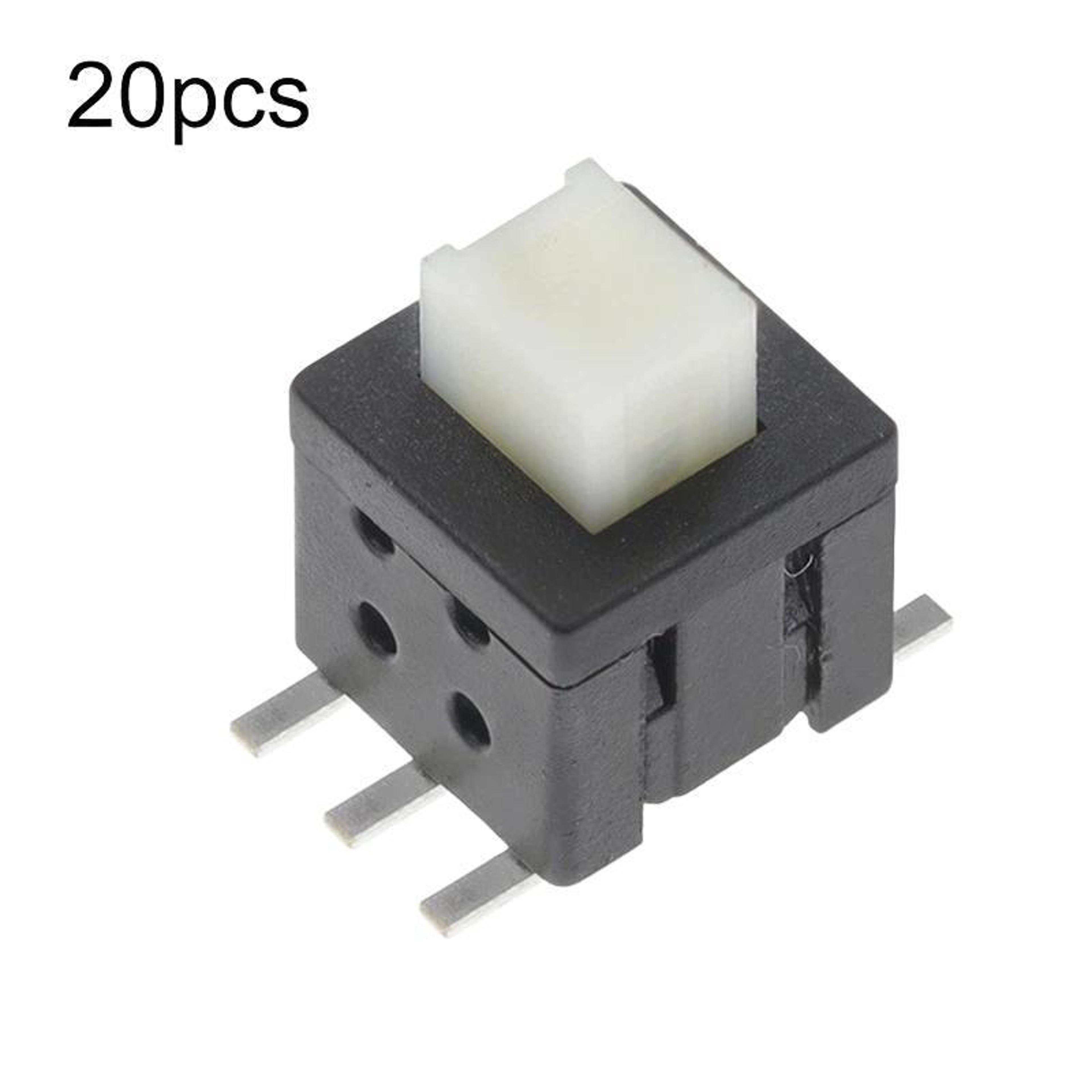 20pcs 5.8mm 6 pin tactile switch latching power button for pcb electronics